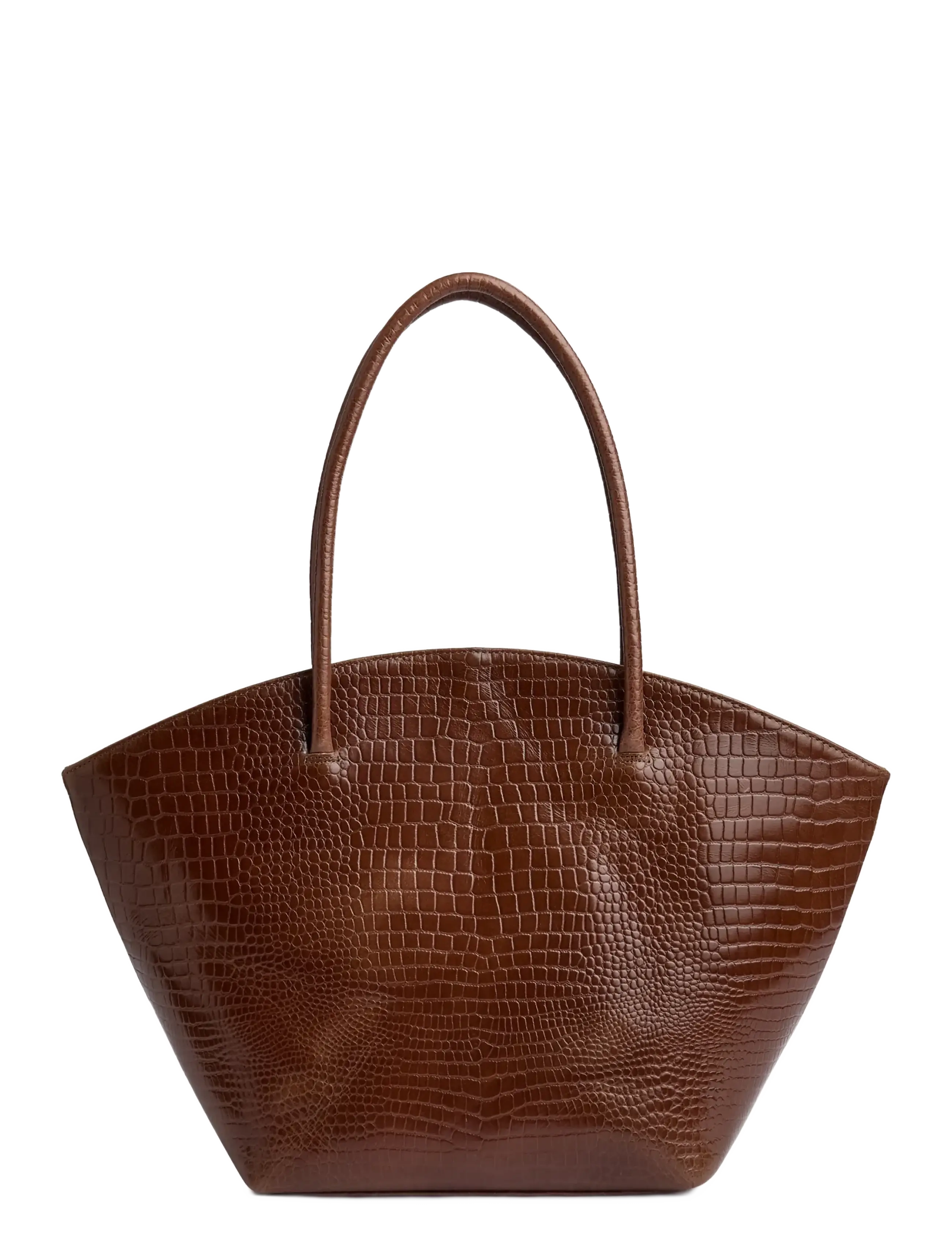 DEPECHE Fashion Favourits Shopper, Kvinder, Krokodillepræget Shopper Taske, Brun, Str: ONE SIZE