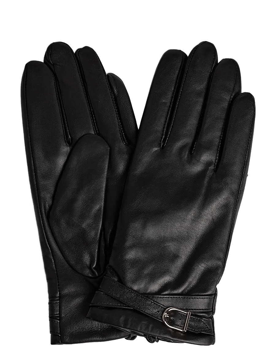 DEPECHE - Gloves with belt - nahast kindad - 099 black (nero) - 0