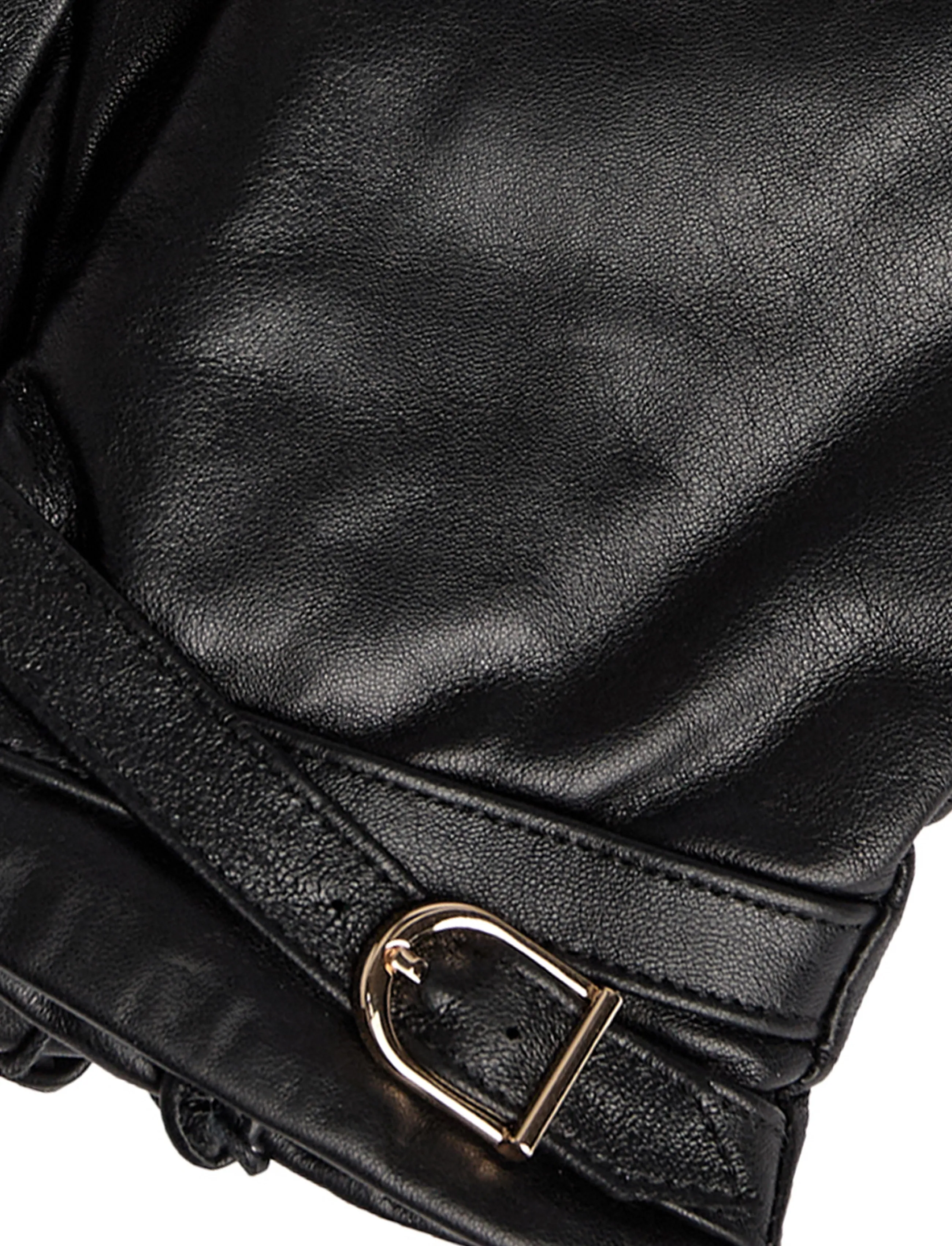 DEPECHE - Gloves with belt - nahast kindad - 099 black (nero) - 1