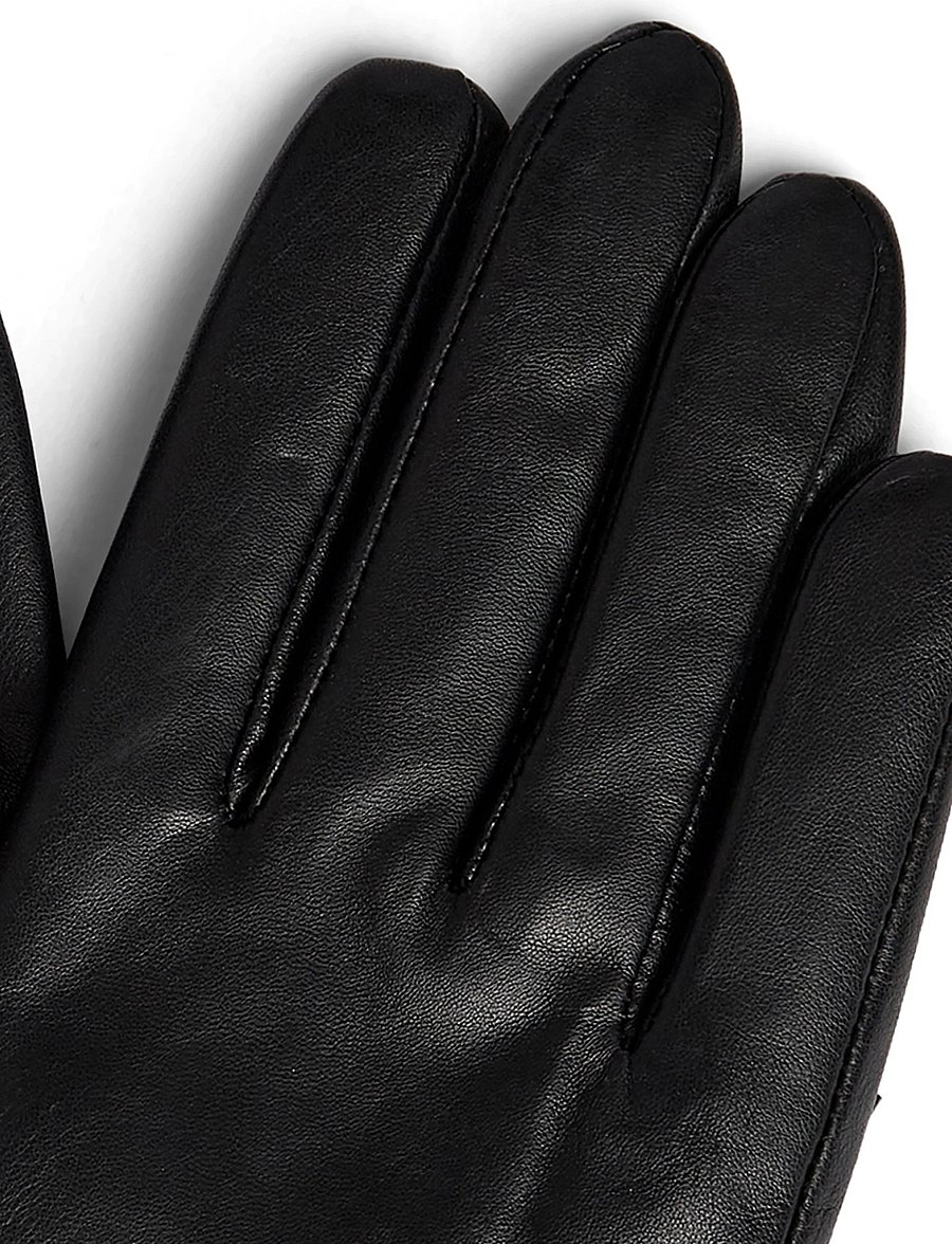 DEPECHE - Gloves with belt - nahast kindad - 099 black (nero) - 2