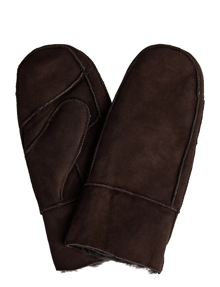 DEPECHE - Sheepwool mittens - skinnhandskar - 008 chocolate - 0