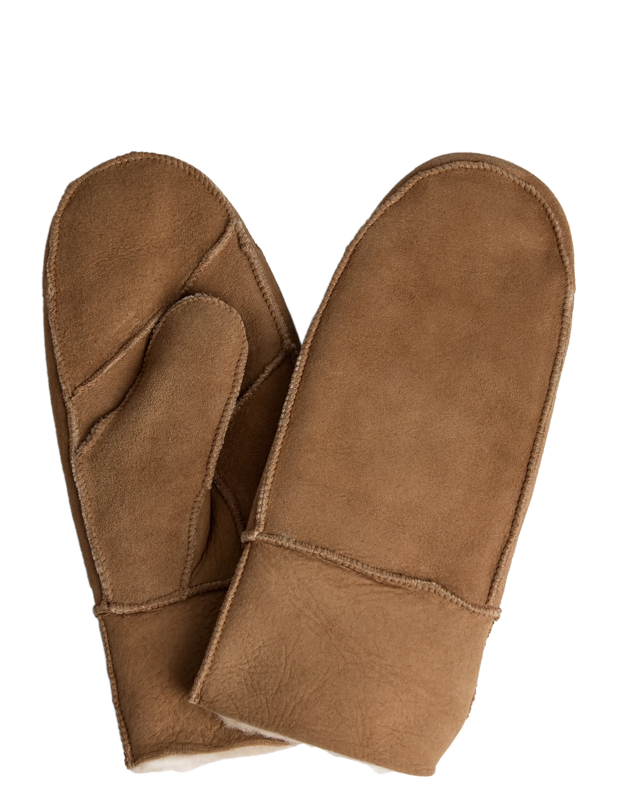 DEPECHE Sheepwool mittens - Accessoarer - 013 TAN / brown