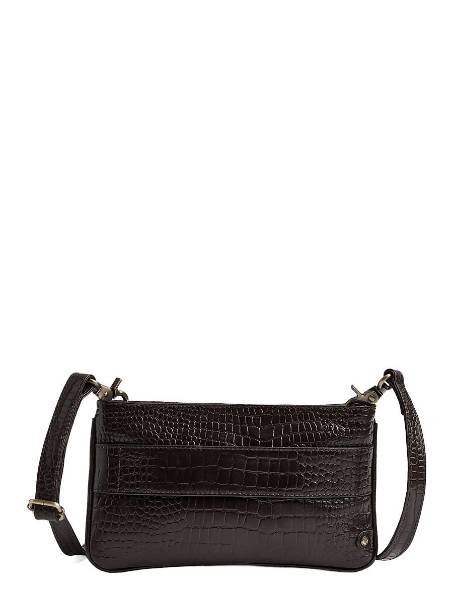 DEPECHE - Fashion Favourites Clutch - crossbody bags - 265 brown croco - 0