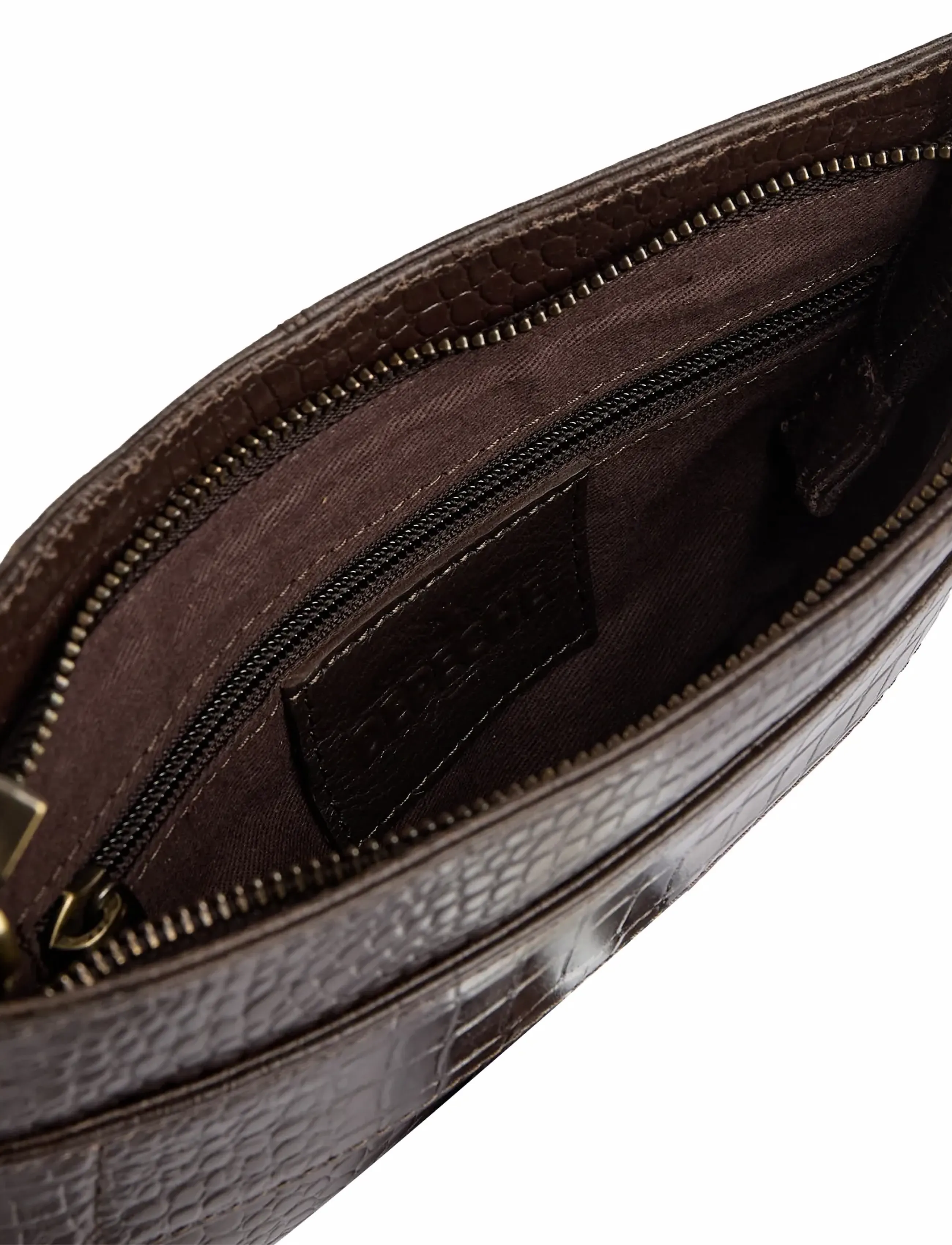DEPECHE - Fashion Favourites Clutch - crossbody bags - 265 brown croco - 2