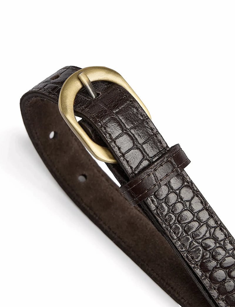 DEPECHE - Fashion Favourites Belt - Ādas jostas - 265 brown croco - 1
