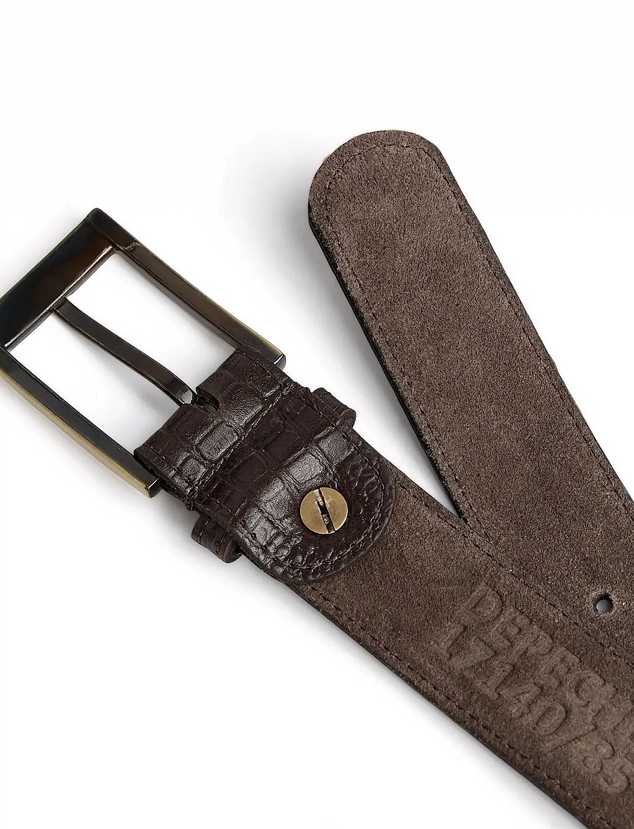 DEPECHE - Fashion Favourites Belt - læderbælter - 265 brown croco - 2