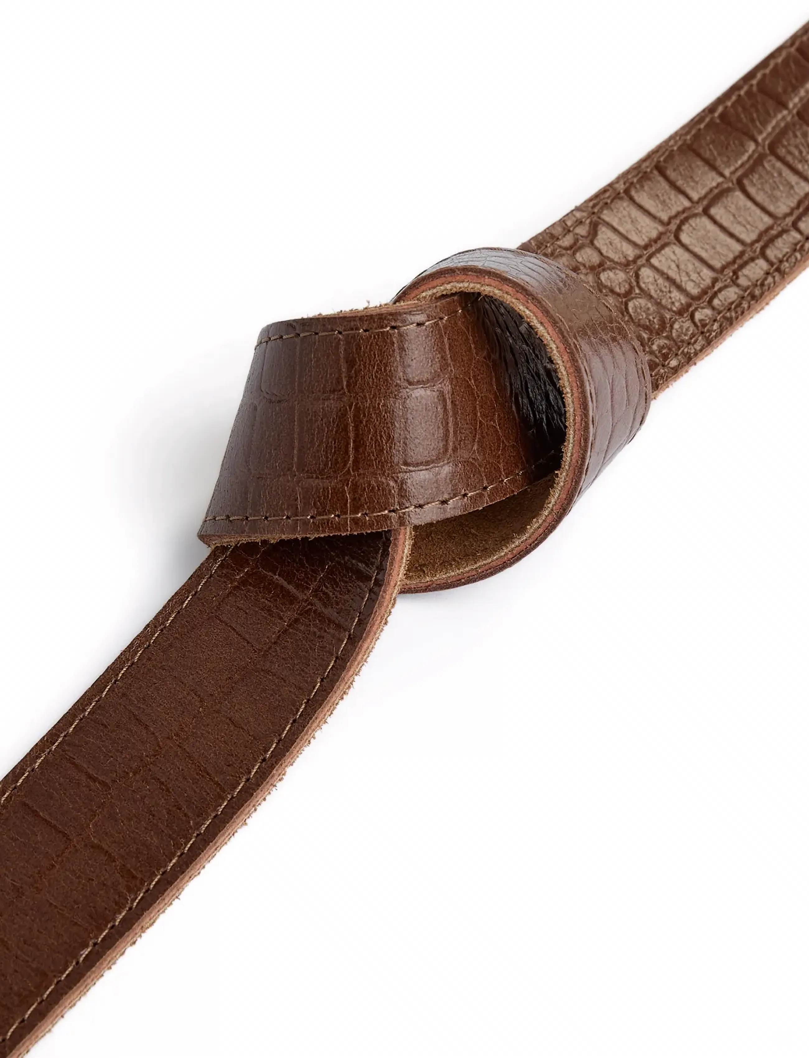 DEPECHE - Fashion Favourites Belt - læderbælter - 326 cognac croco - 2
