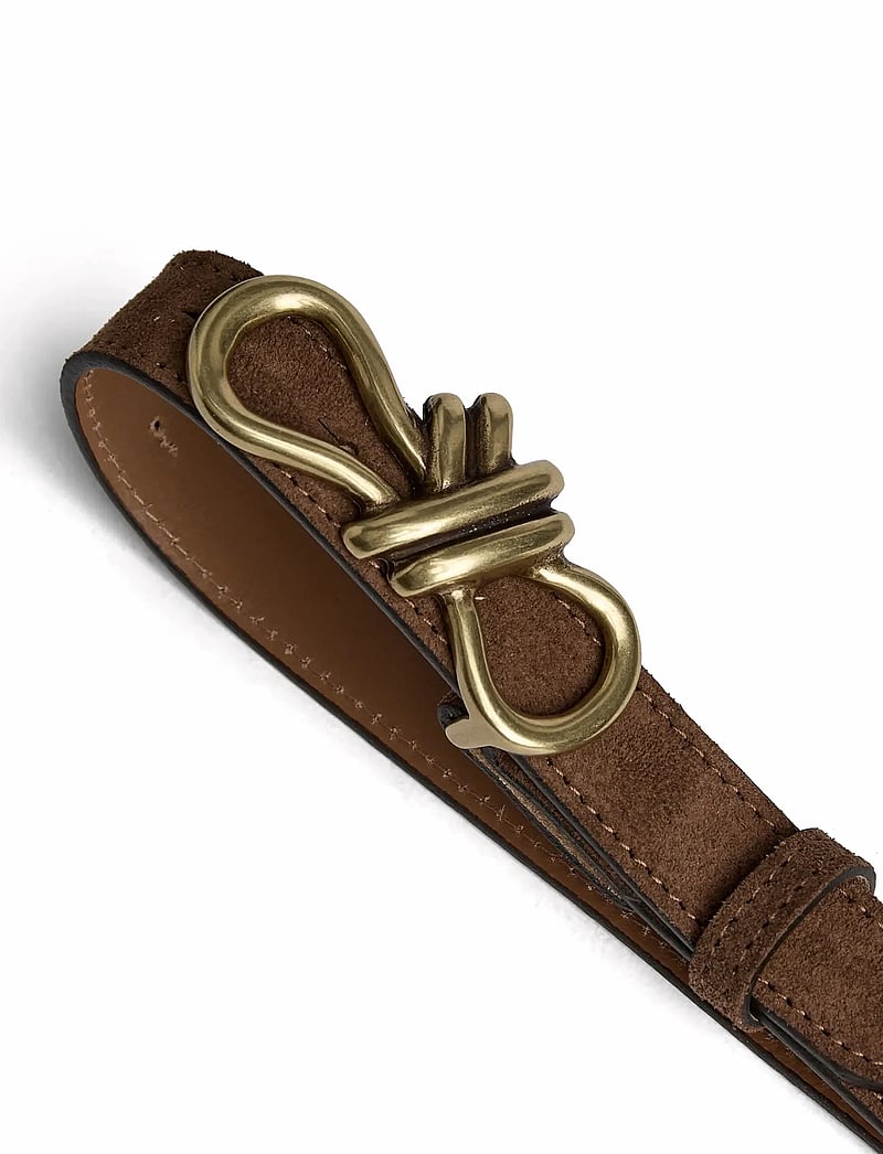 DEPECHE - Narrow Belt - läderskärp - 015 brown - 1