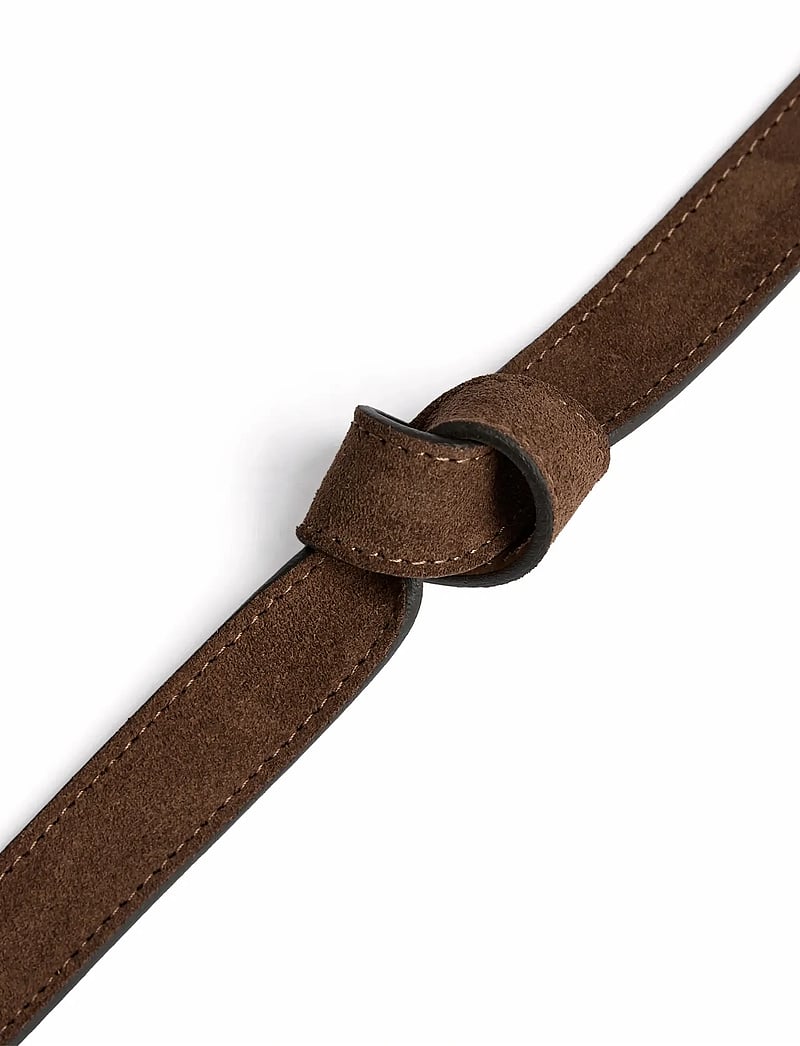 DEPECHE - Narrow Belt - läderskärp - 015 brown - 2
