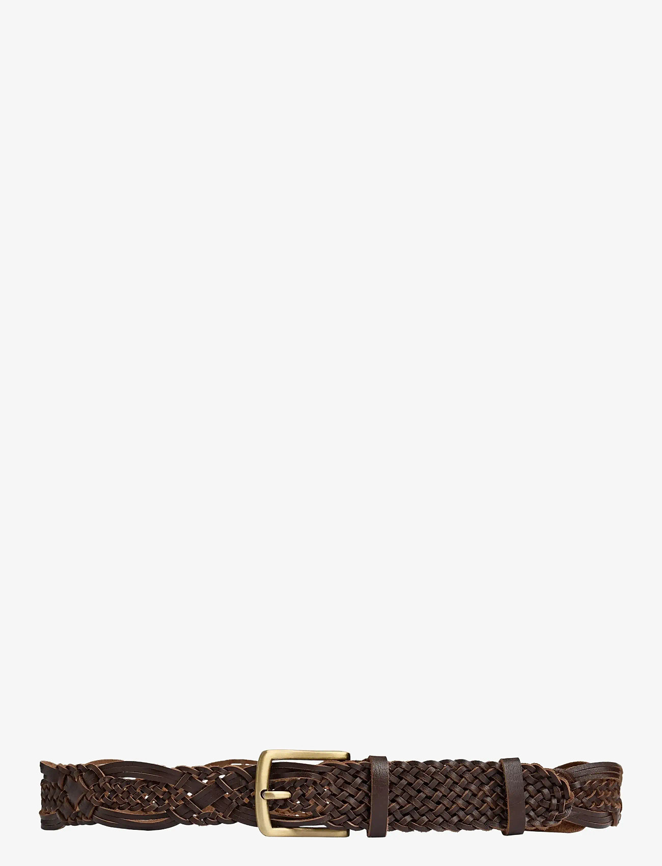 DEPECHE - Weave Belt - gürtel - 161 dark brown - 0