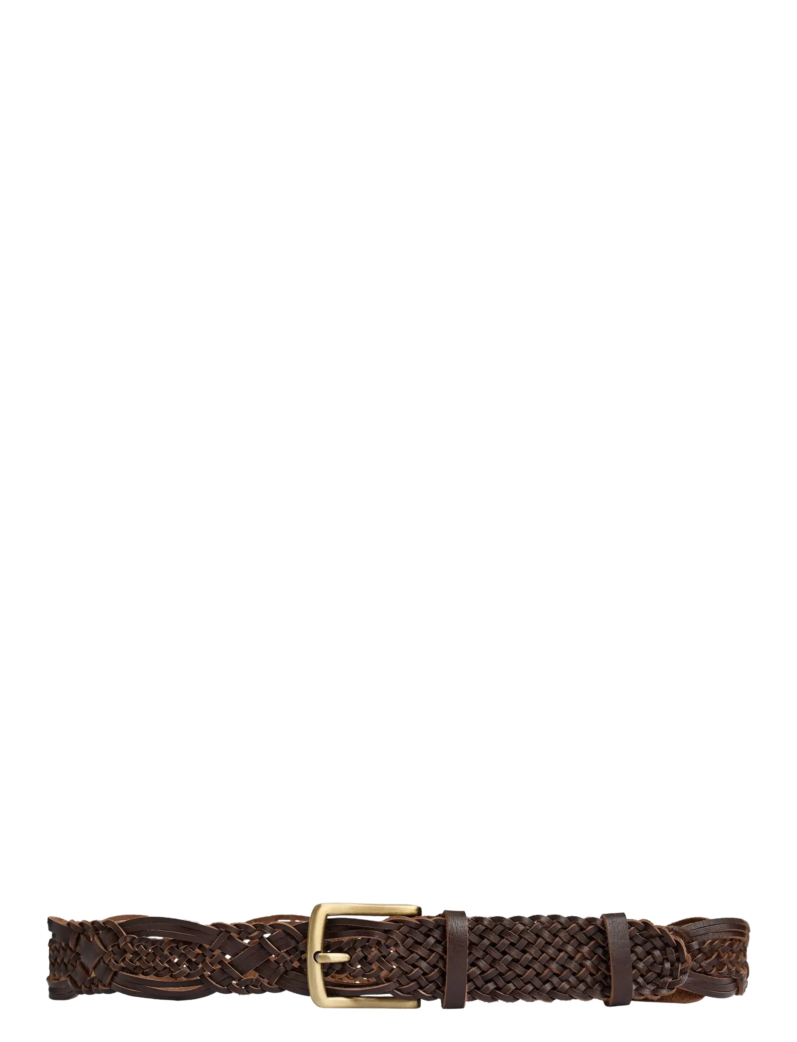 DEPECHE Weave Belt - DEPECHE - 161 DARK BROWN / brown