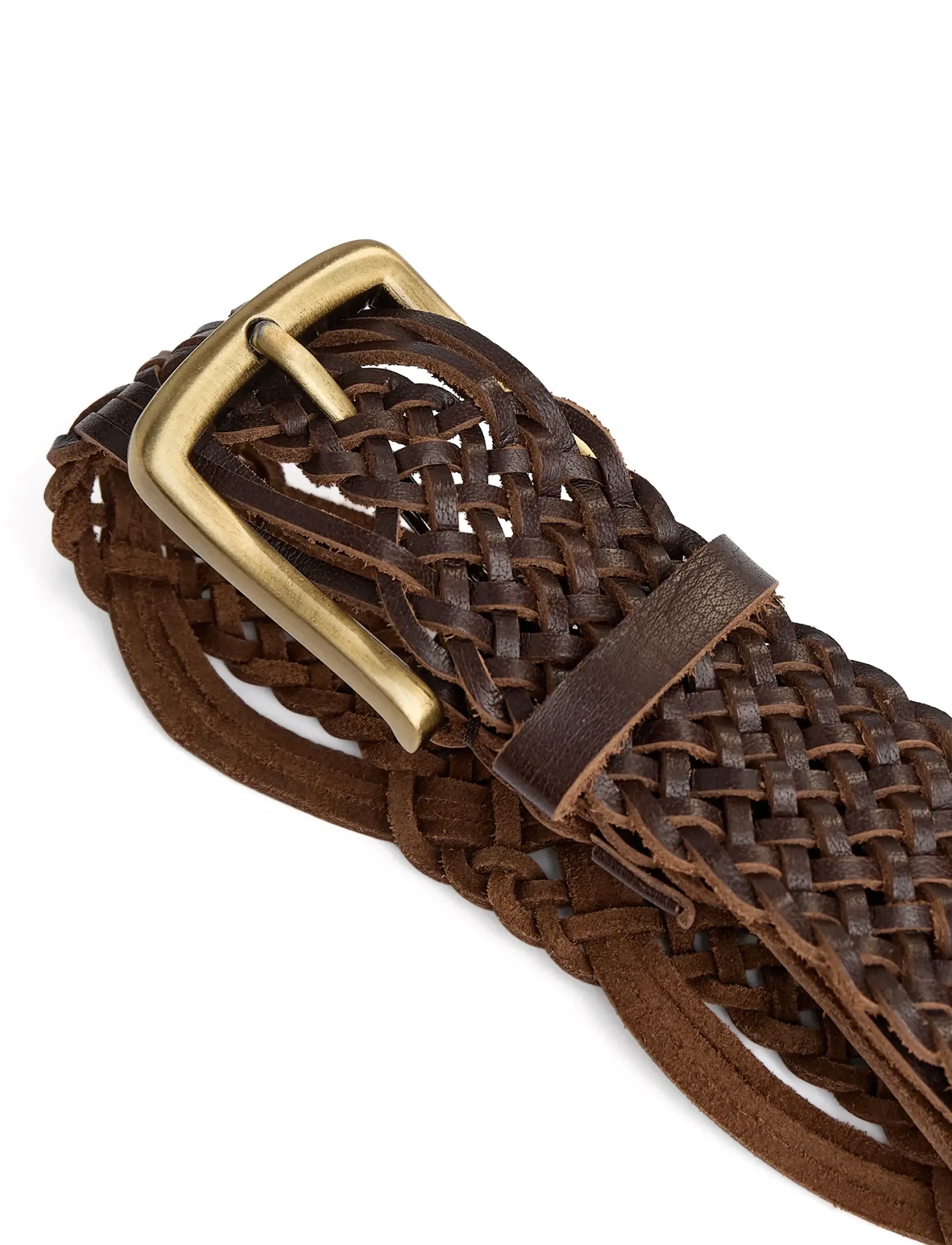 DEPECHE - Weave Belt - vööd - 161 dark brown - 1