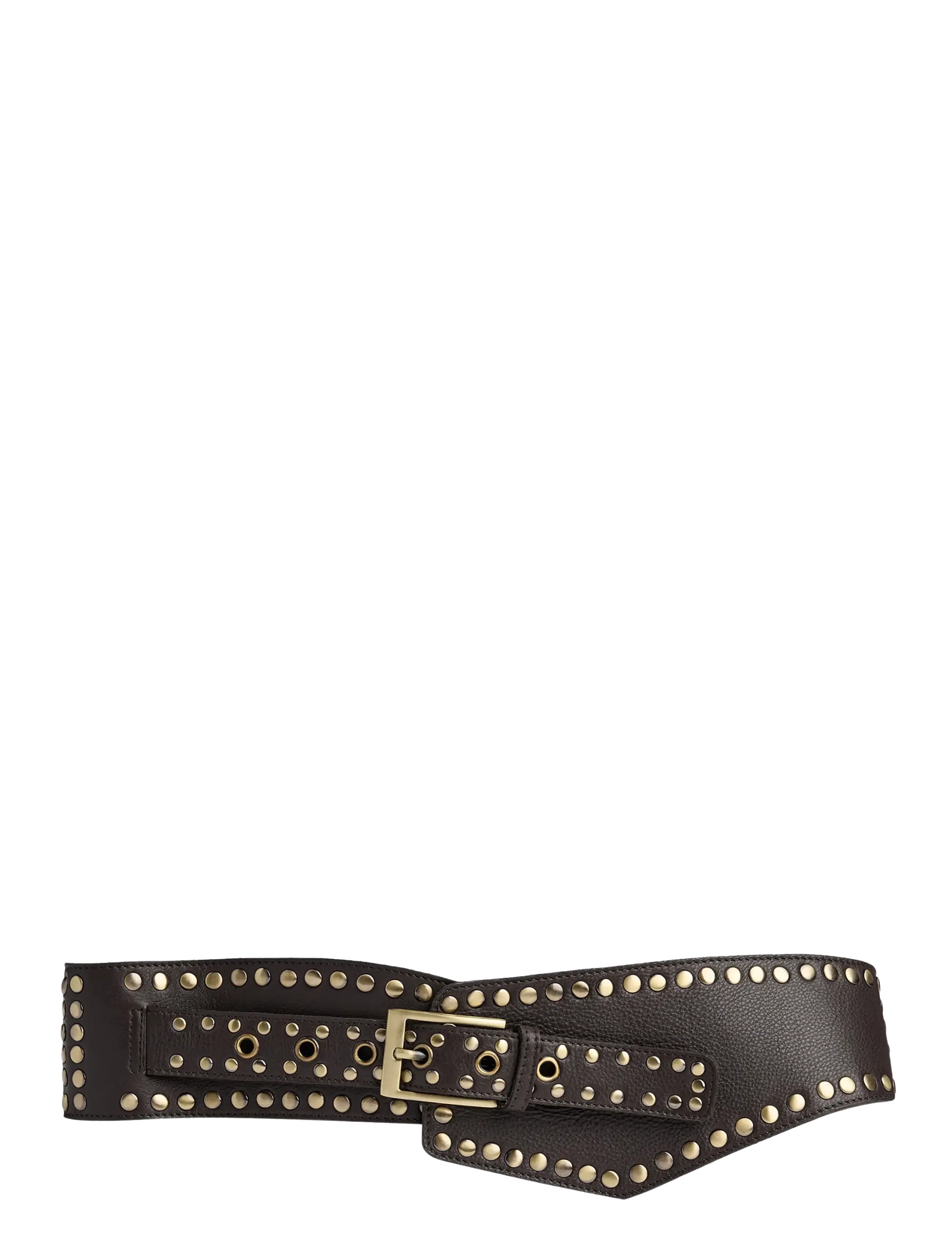 DEPECHE Studded waist belt - Midjeskärp - 033 MOCCA / brown