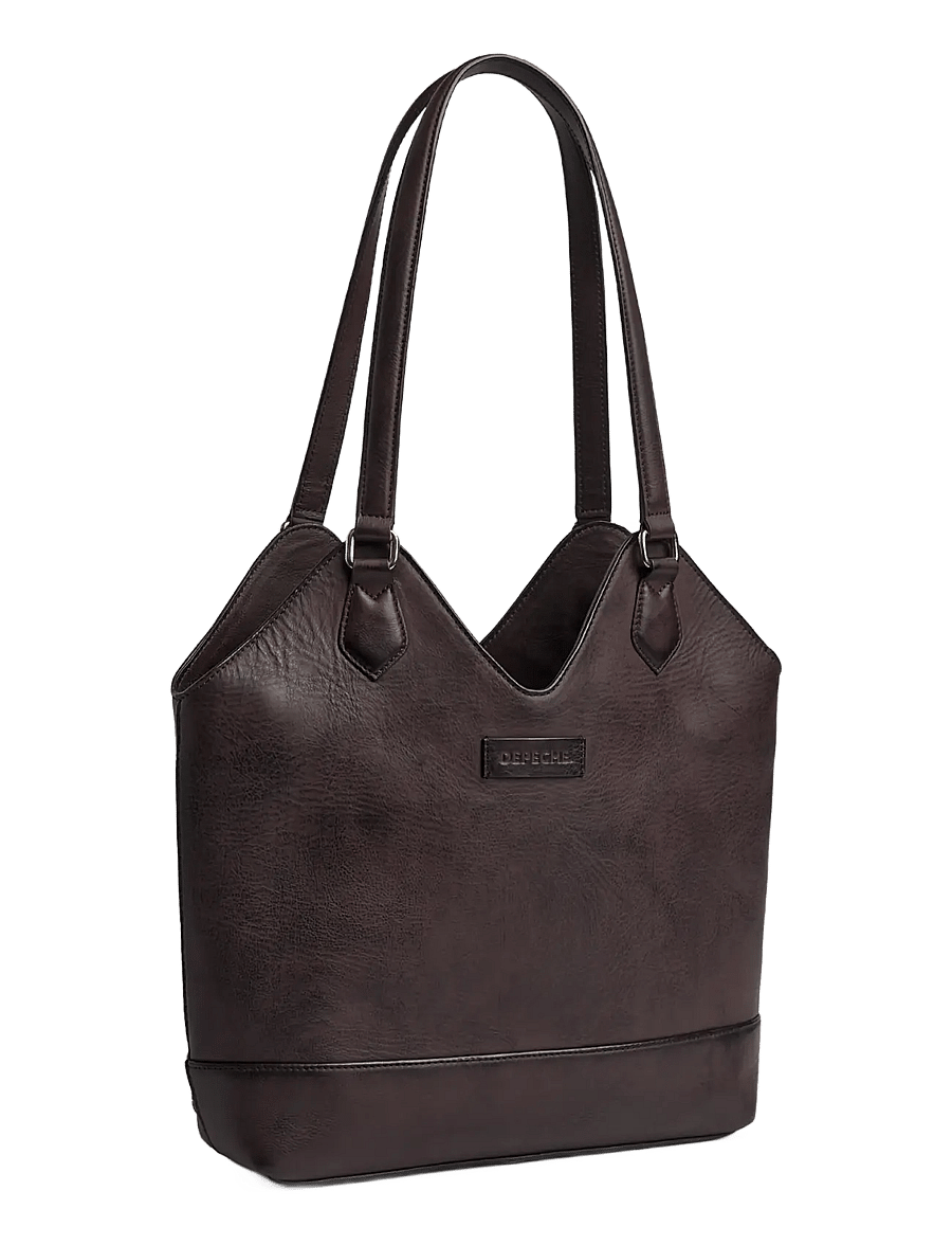 DEPECHE - Golden Chic Handbag - igapäevane stiil - 106 coffee - 1