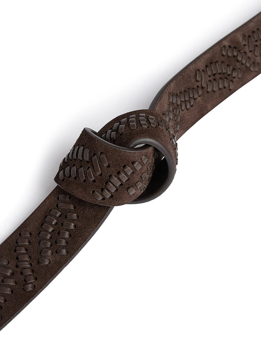 DEPECHE - Santa Fe belt - ledergürtel - 008 chocolate - 2