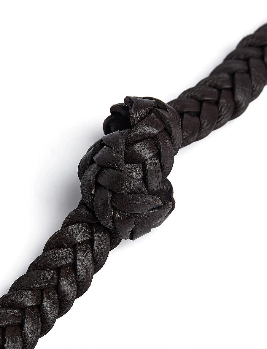DEPECHE - Braided belt - geflochtene gürtel - 033 mocca - 1