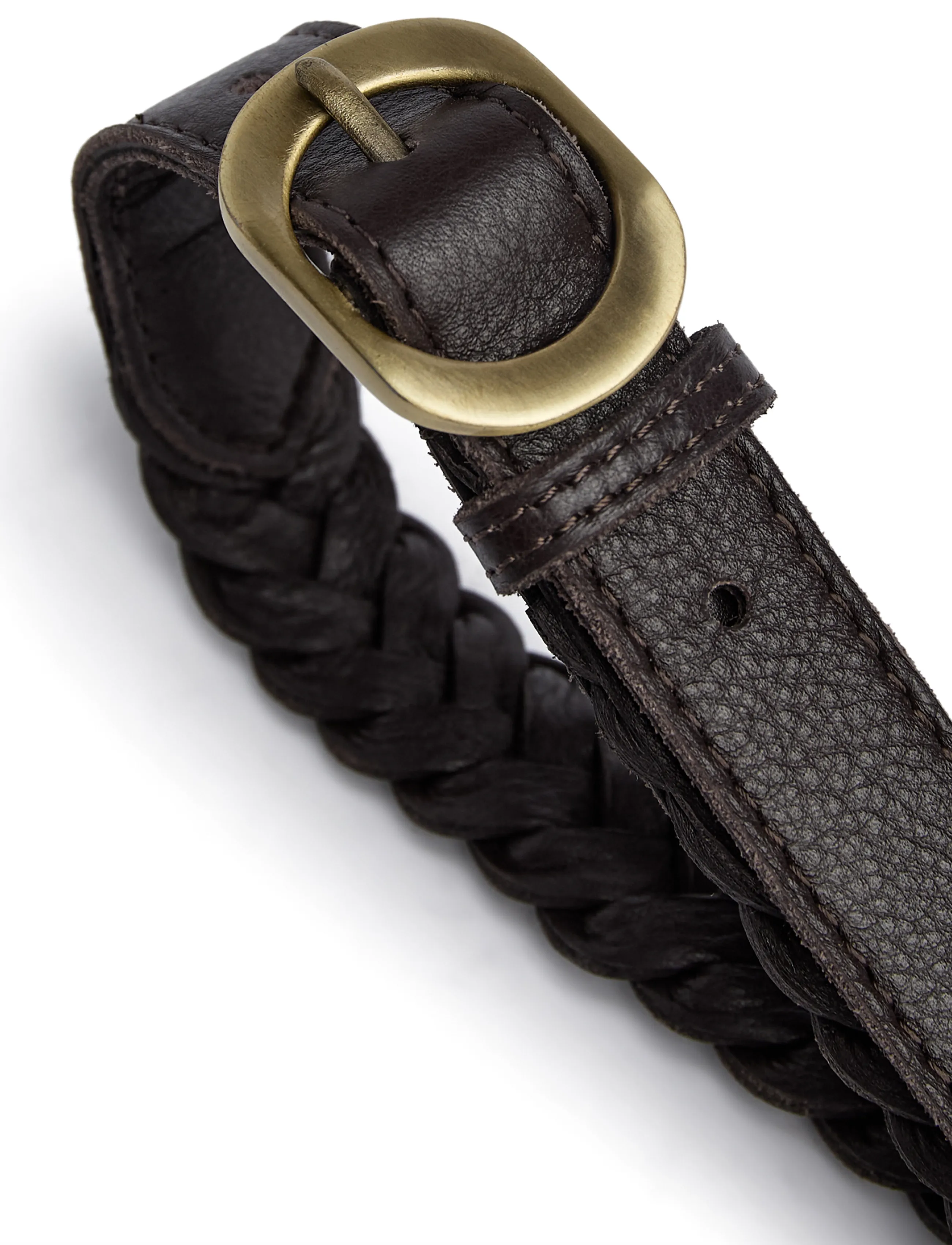 DEPECHE - Braided belt - geflochtene gürtel - 033 mocca - 2
