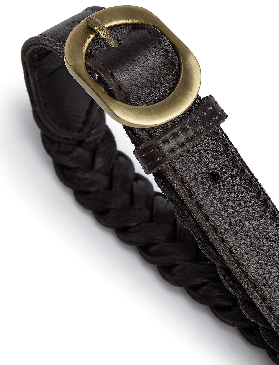 DEPECHE - Braided belt - geflochtene gürtel - 033 mocca - 2