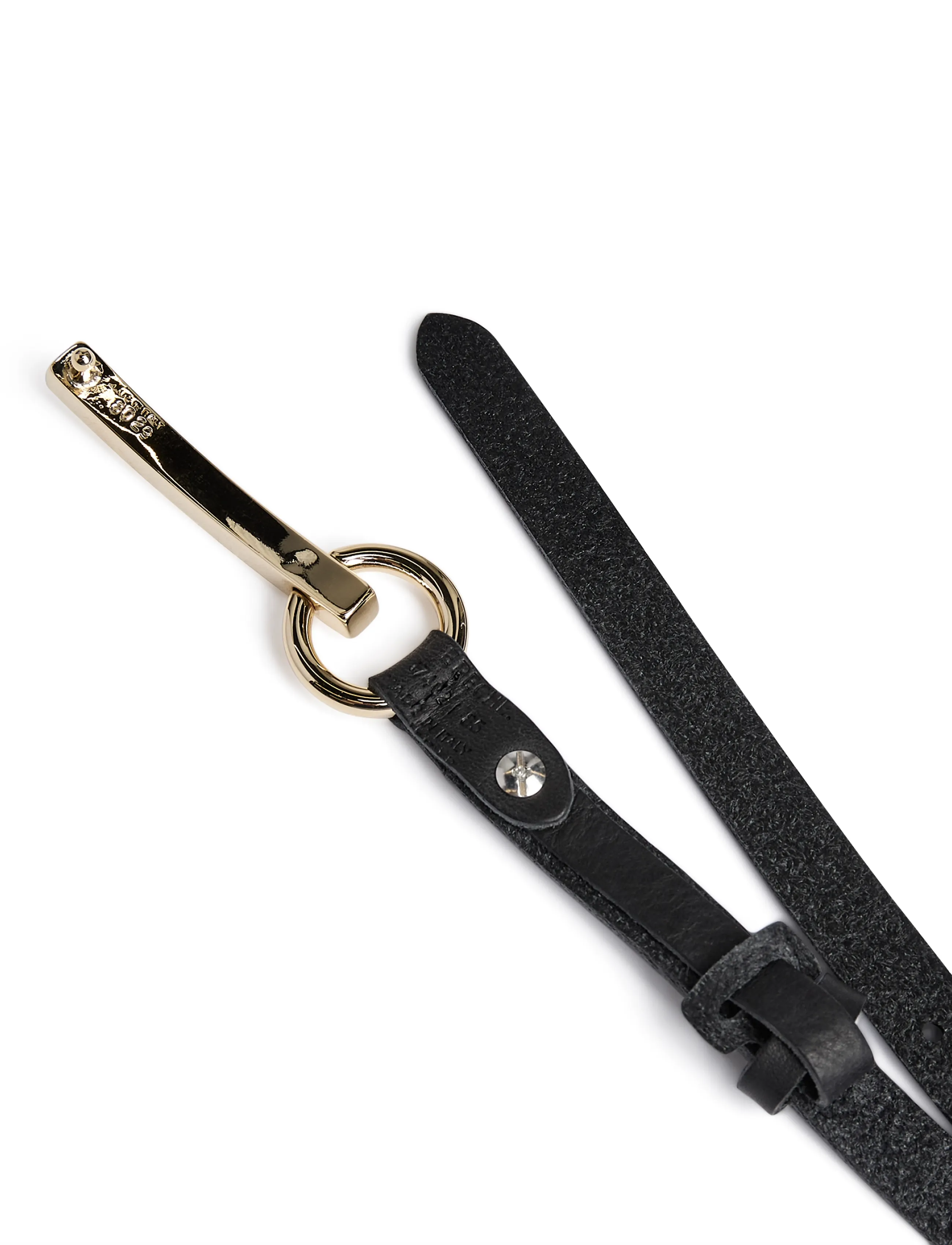 DEPECHE - Narrow Belt - midjeskärp - 190 black/gold - 1
