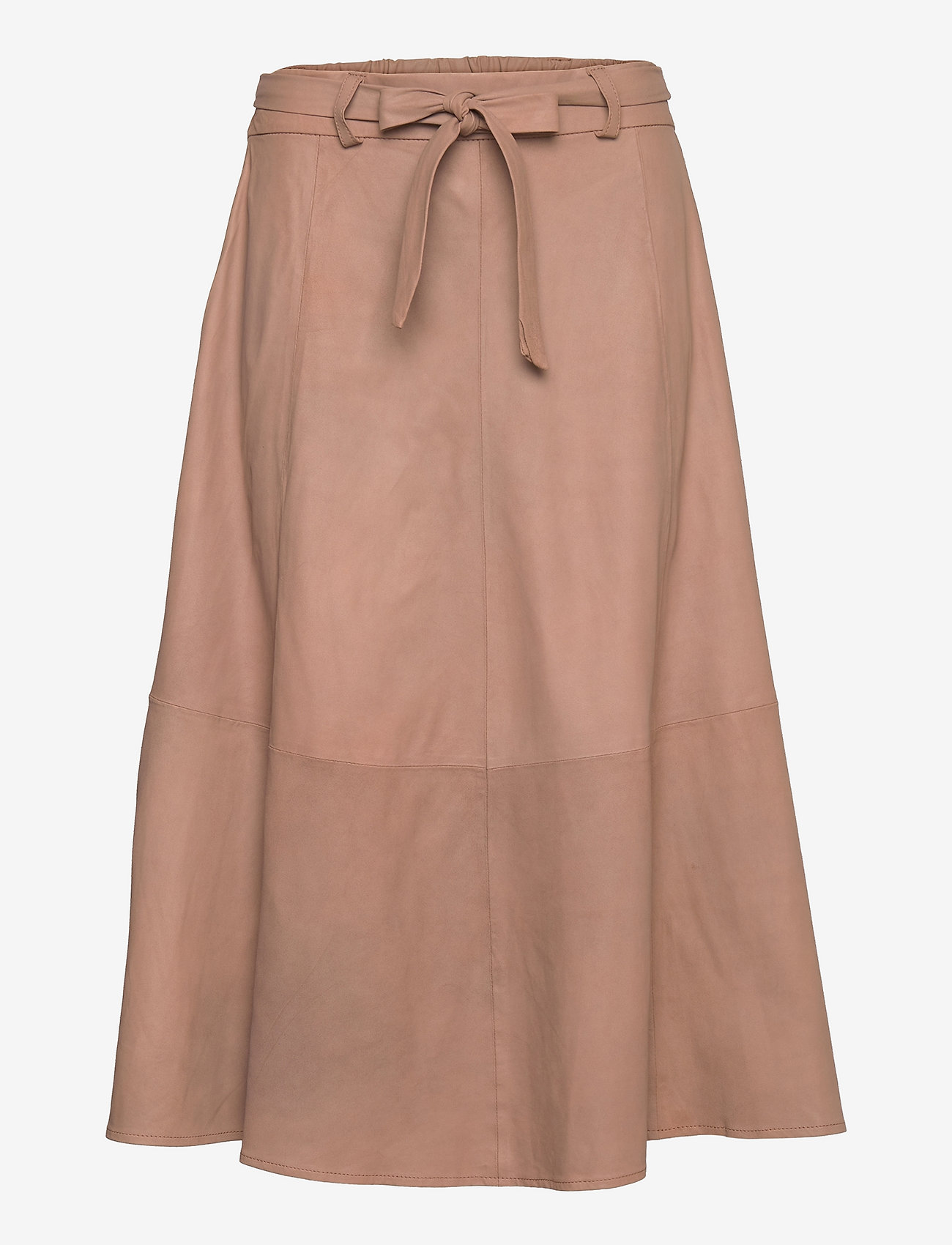 DEPECHE - A skirt w/belt - skjørt i skinn - 168 latte - 0