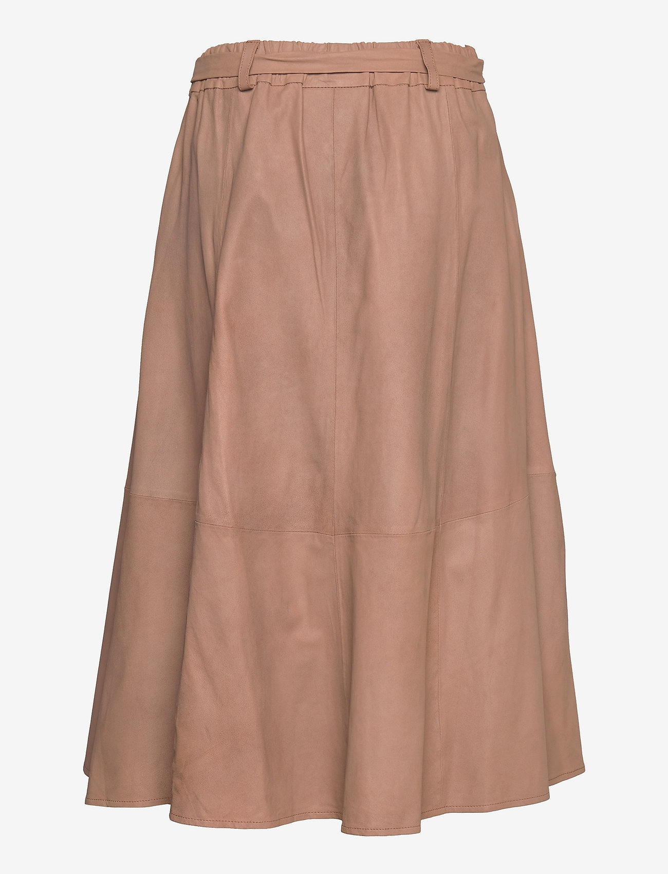DEPECHE - A skirt w/belt - skjørt i skinn - 168 latte - 1