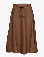 A skirt w/belt - TOBACCO