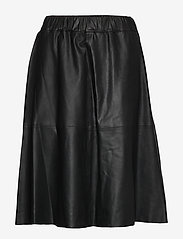 DEPECHE - Skirt - skjørt i skinn - black - 0