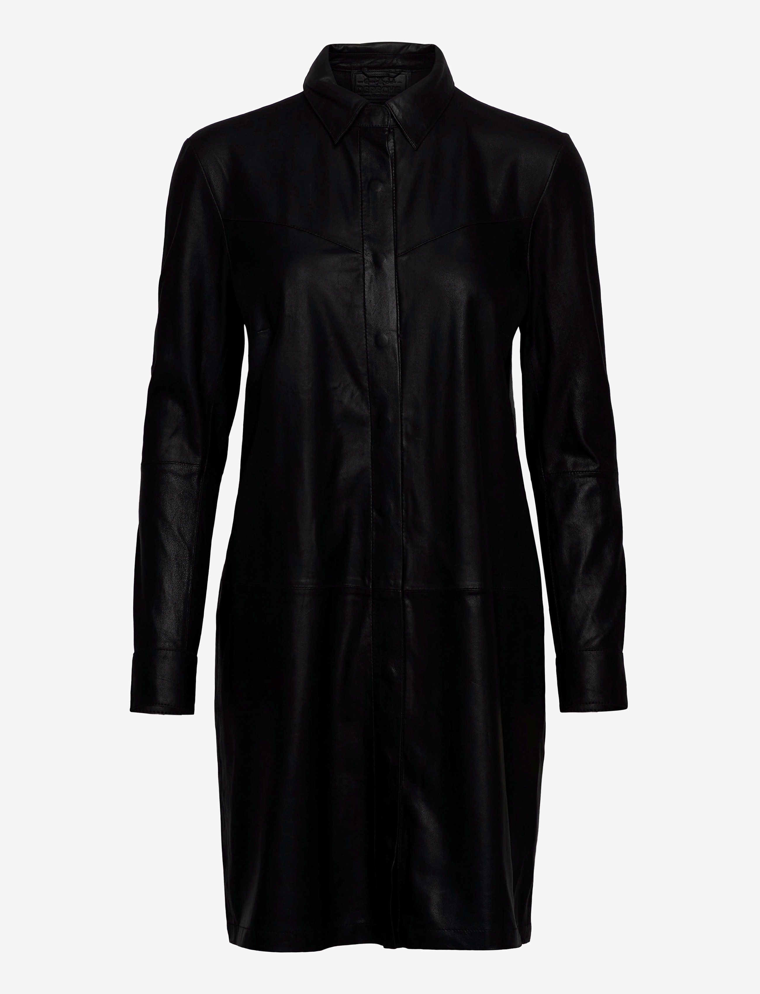 DEPECHE Long shirt - Kleider - BLACK / black