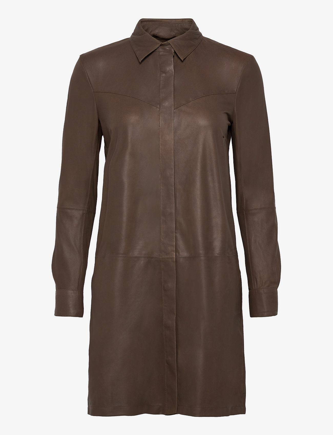 DEPECHE - Long shirt - särkkleidid - dusty taupe - 0