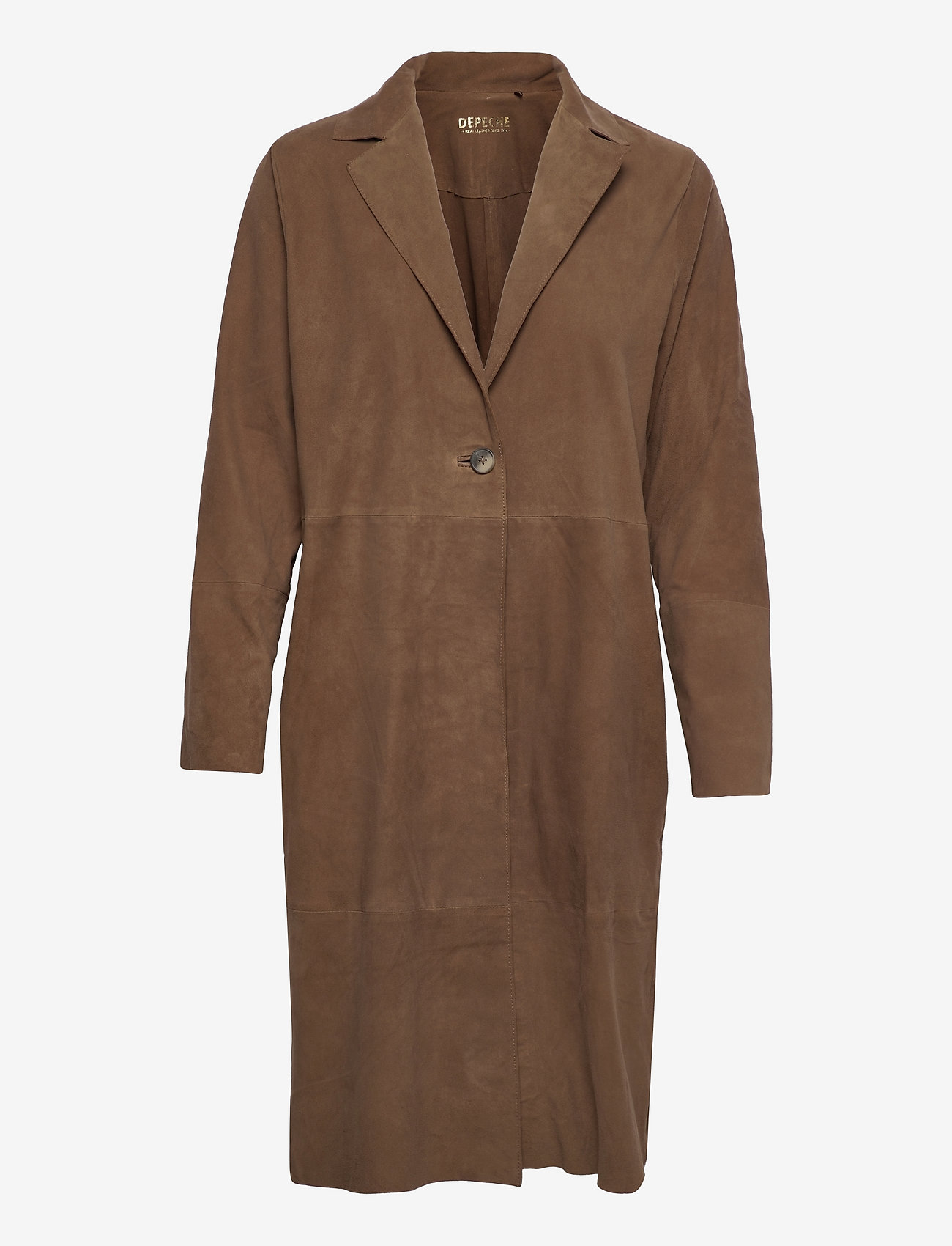 DEPECHE - Long cardigan - mud - 0