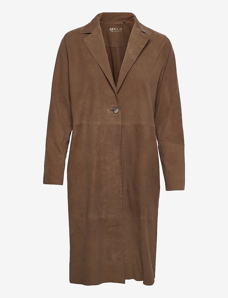 DEPECHE - Long cardigan - mud - 0
