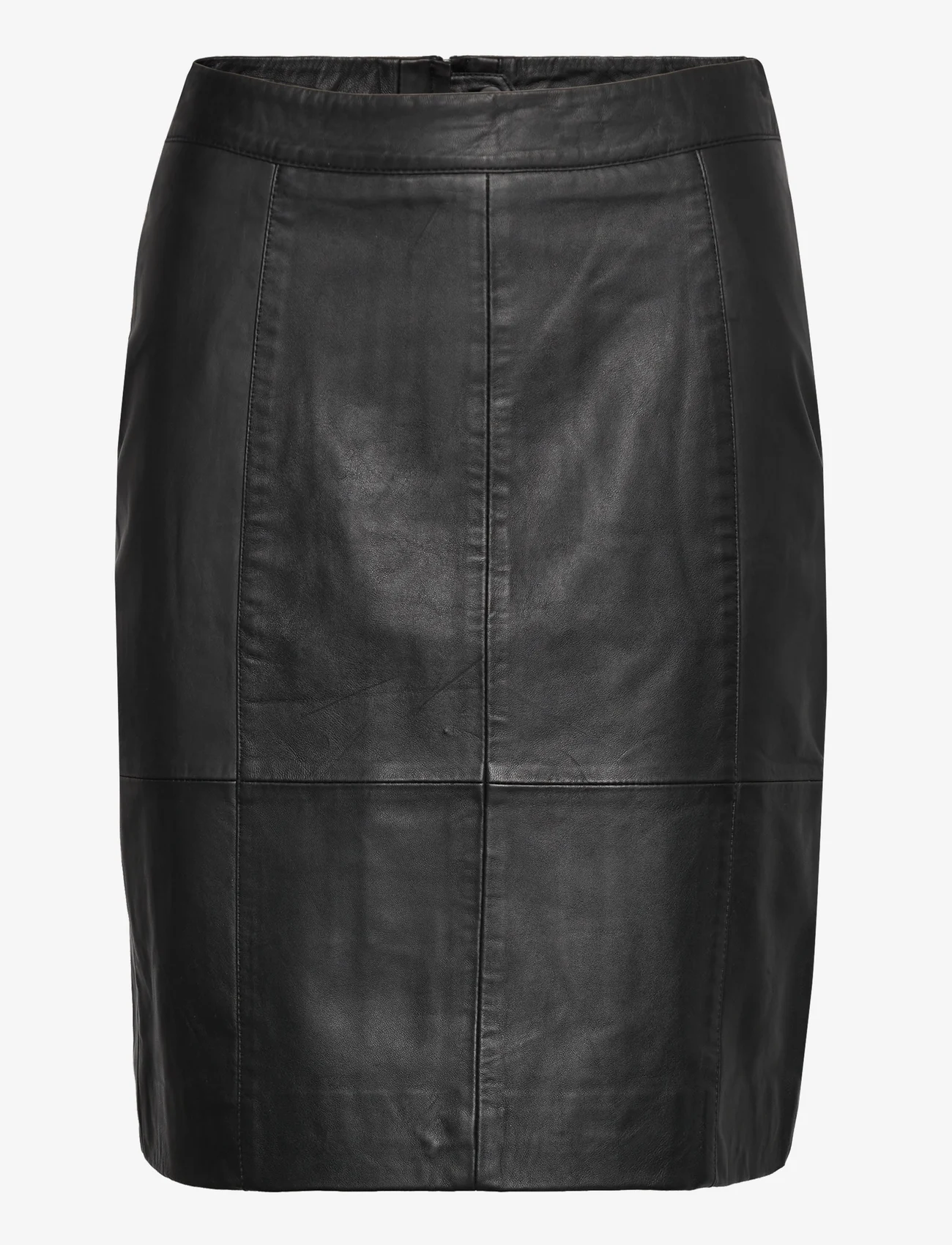 DEPECHE - DicteDEP Leather Skirt - leather skirts - black - 0