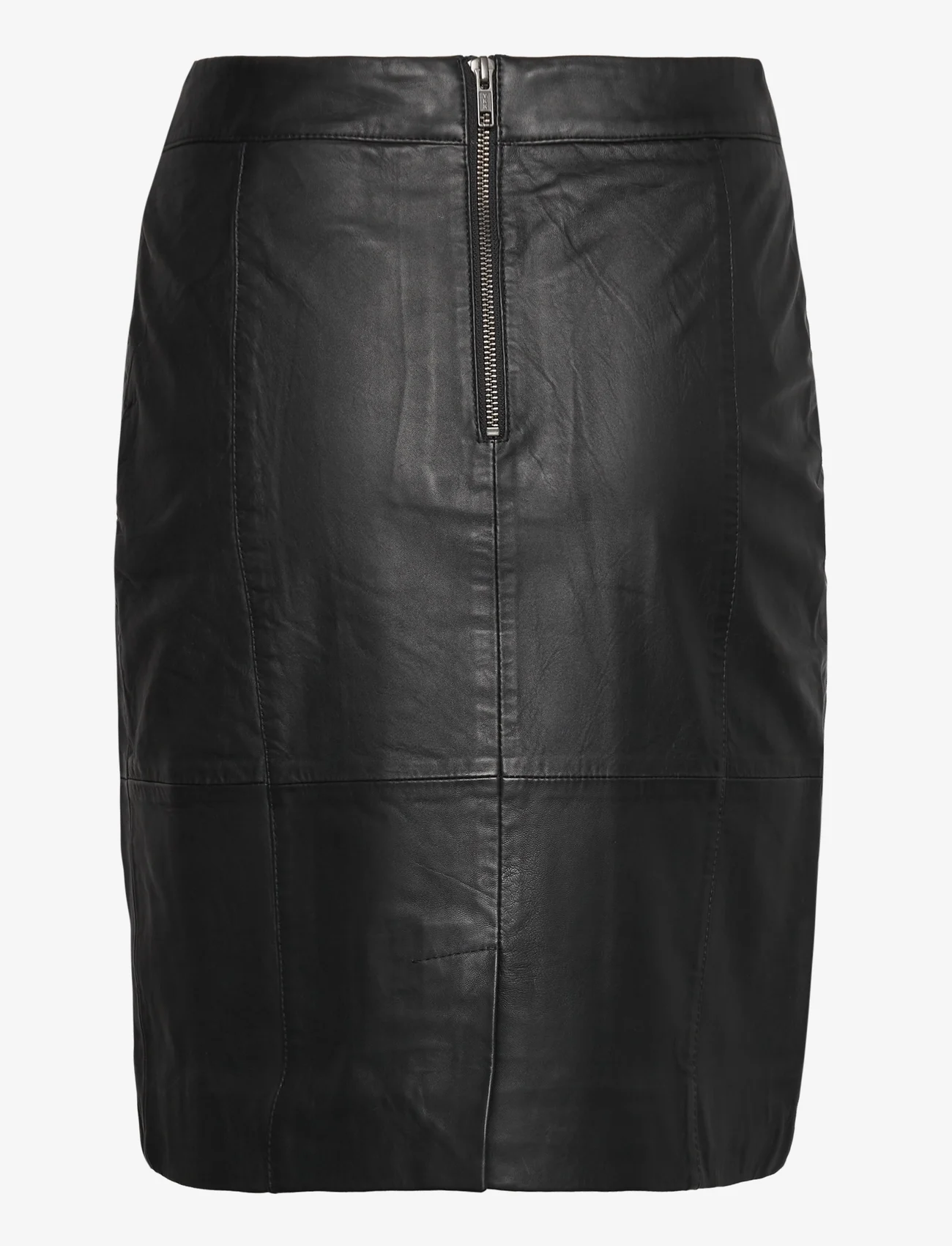 DEPECHE - DicteDEP Leather Skirt - odiniai sijonai - black - 1