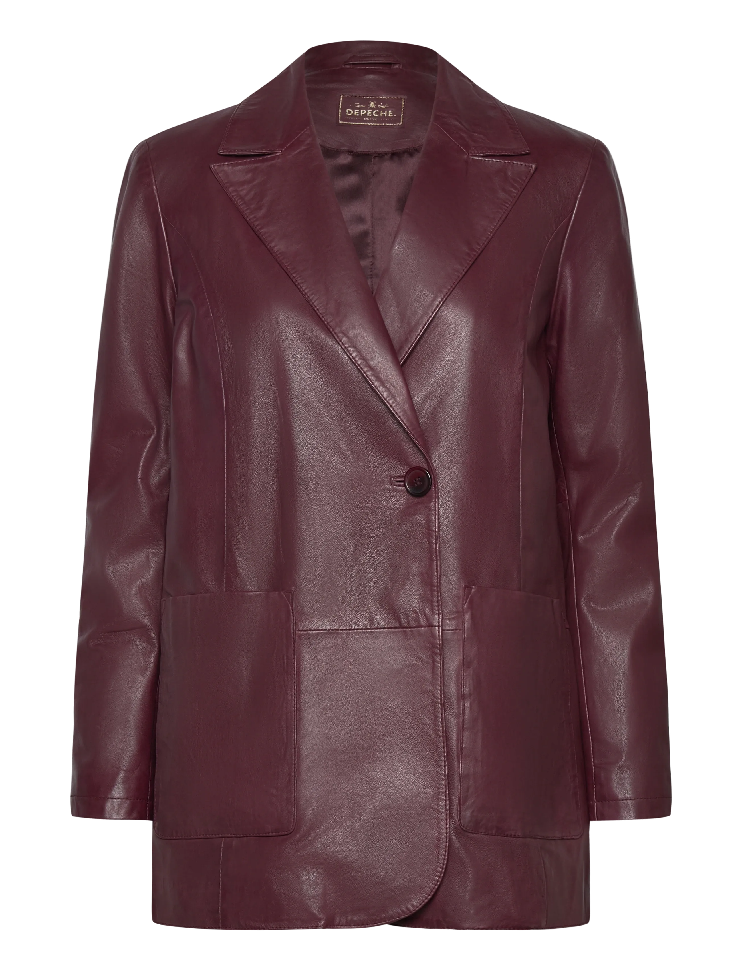 DEPECHE MayaDEP Blazer - Lederjacken - 198 DARK BLOSSOM / burgundy