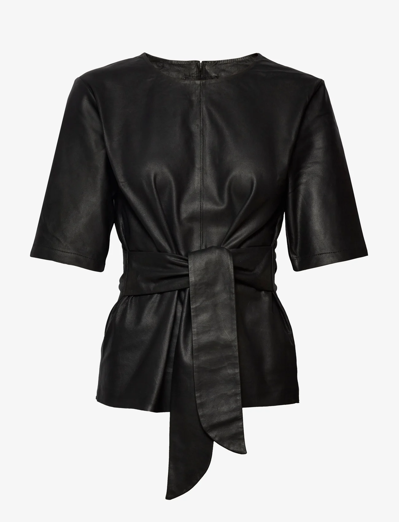 DEPECHE - Top - short-sleeved blouses - black - 0