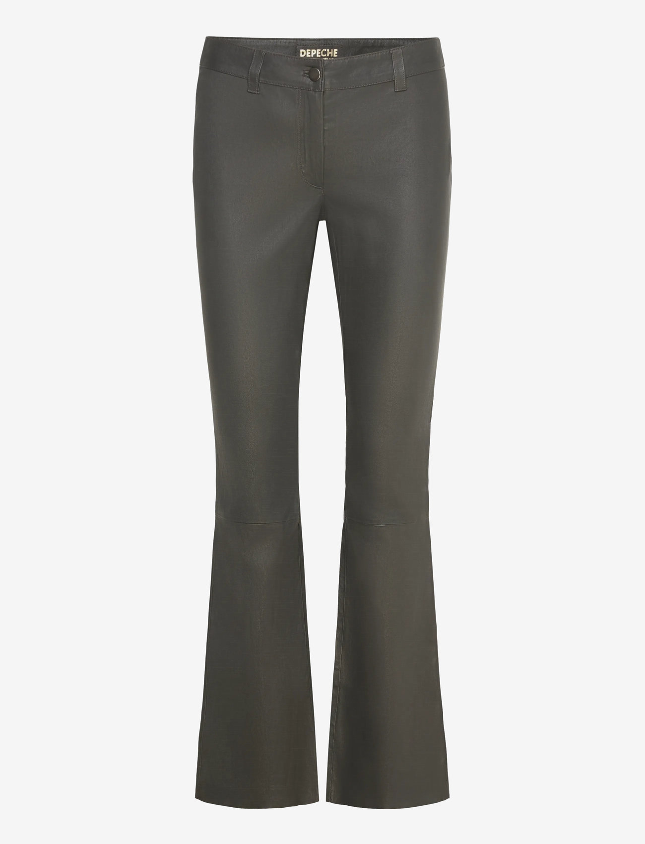 DEPECHE - Pants - læderbukser - 129 dark grey - 0
