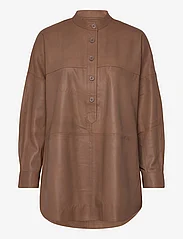 DEPECHE - Shirt - long-sleeved shirts - 199 nougat - 0