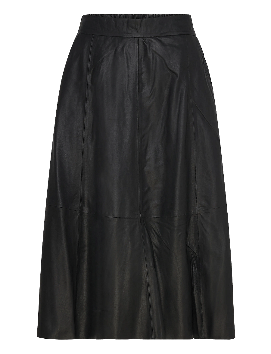 DEPECHE - ElinorDEP Leather Skirt - lædernederdele - 099 black (nero) - 0