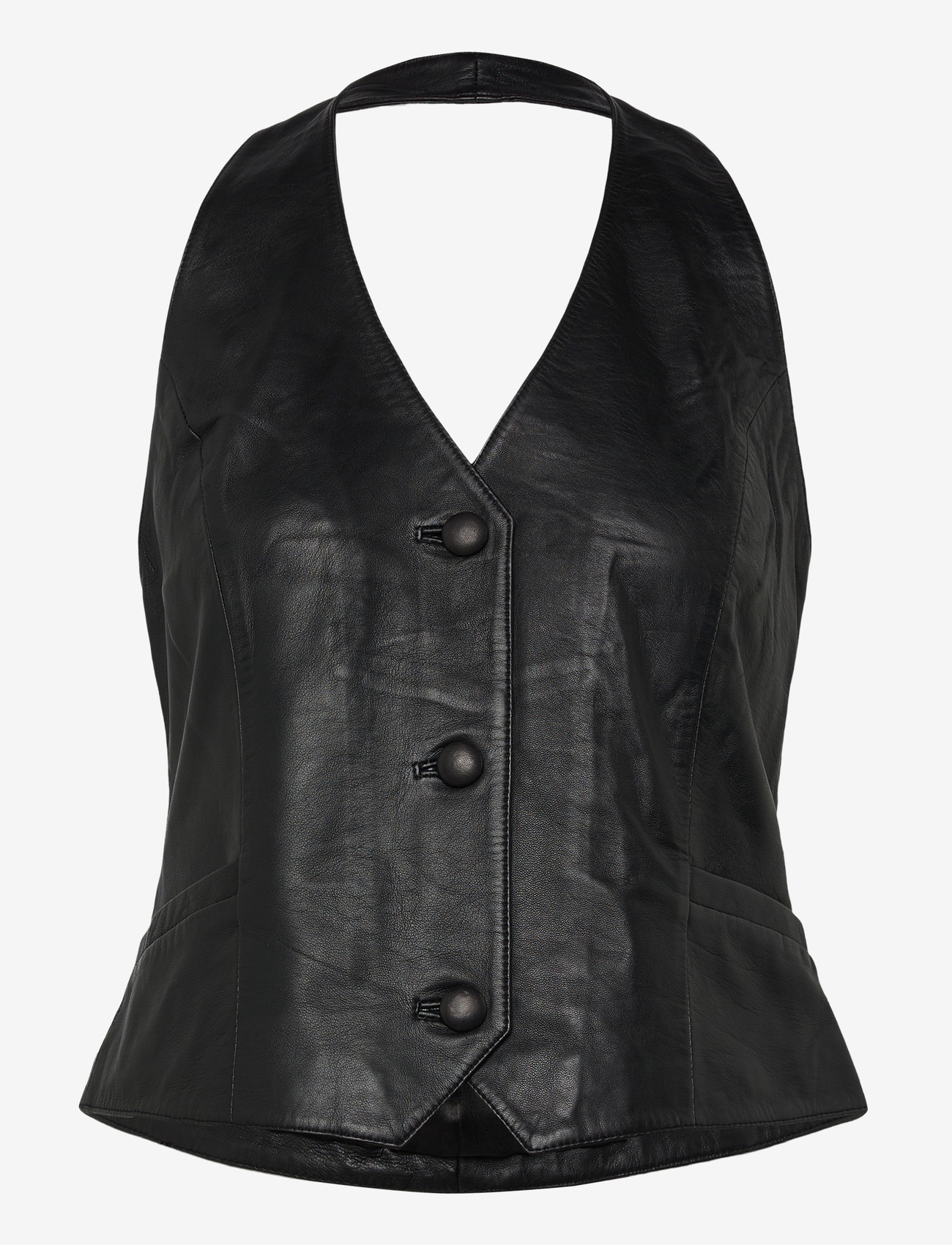 DEPECHE - KimmiDEP Leather Vest - topid ja varrukateta alussärgid - 099 black (nero) - 0