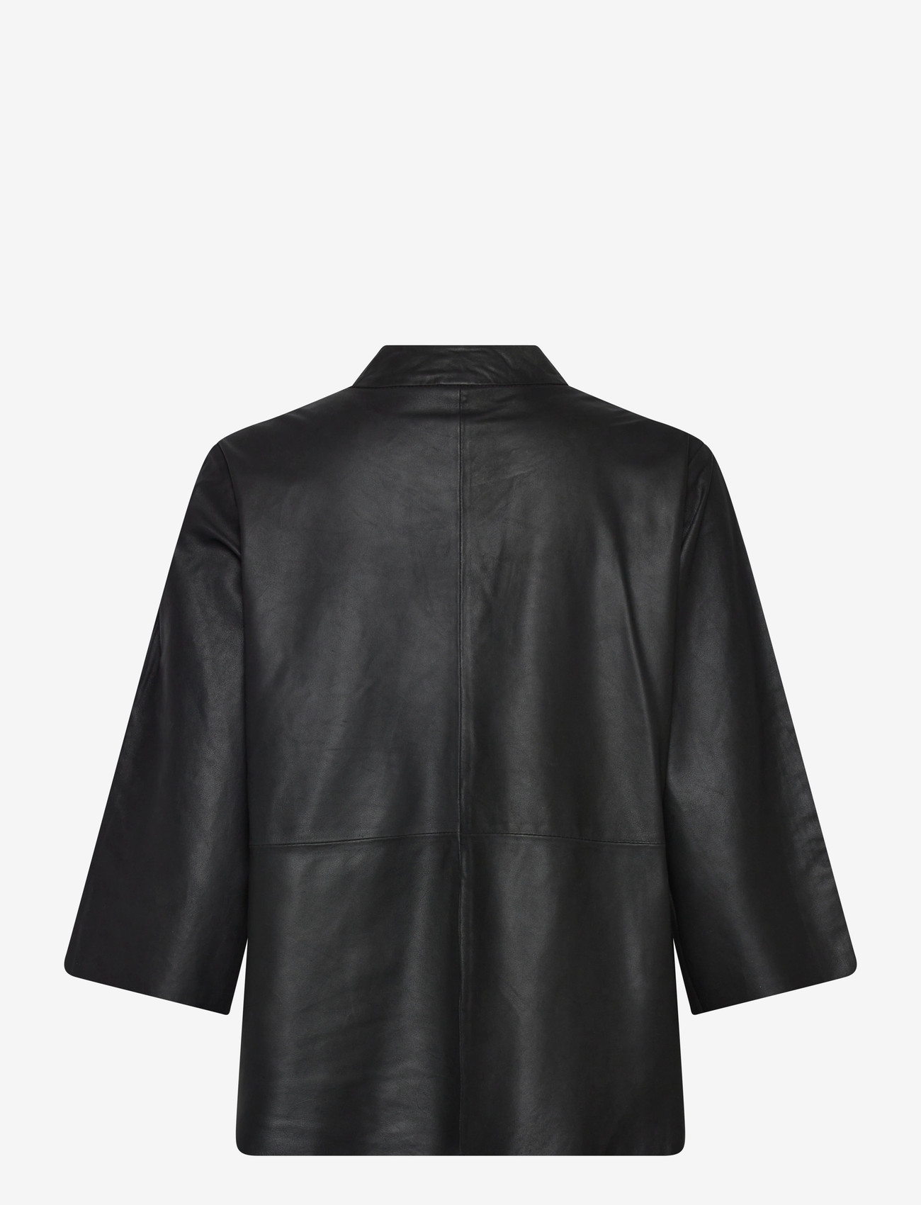 DEPECHE - KyleDEP Leather Top - långärmade toppar - 099 black (nero) - 1