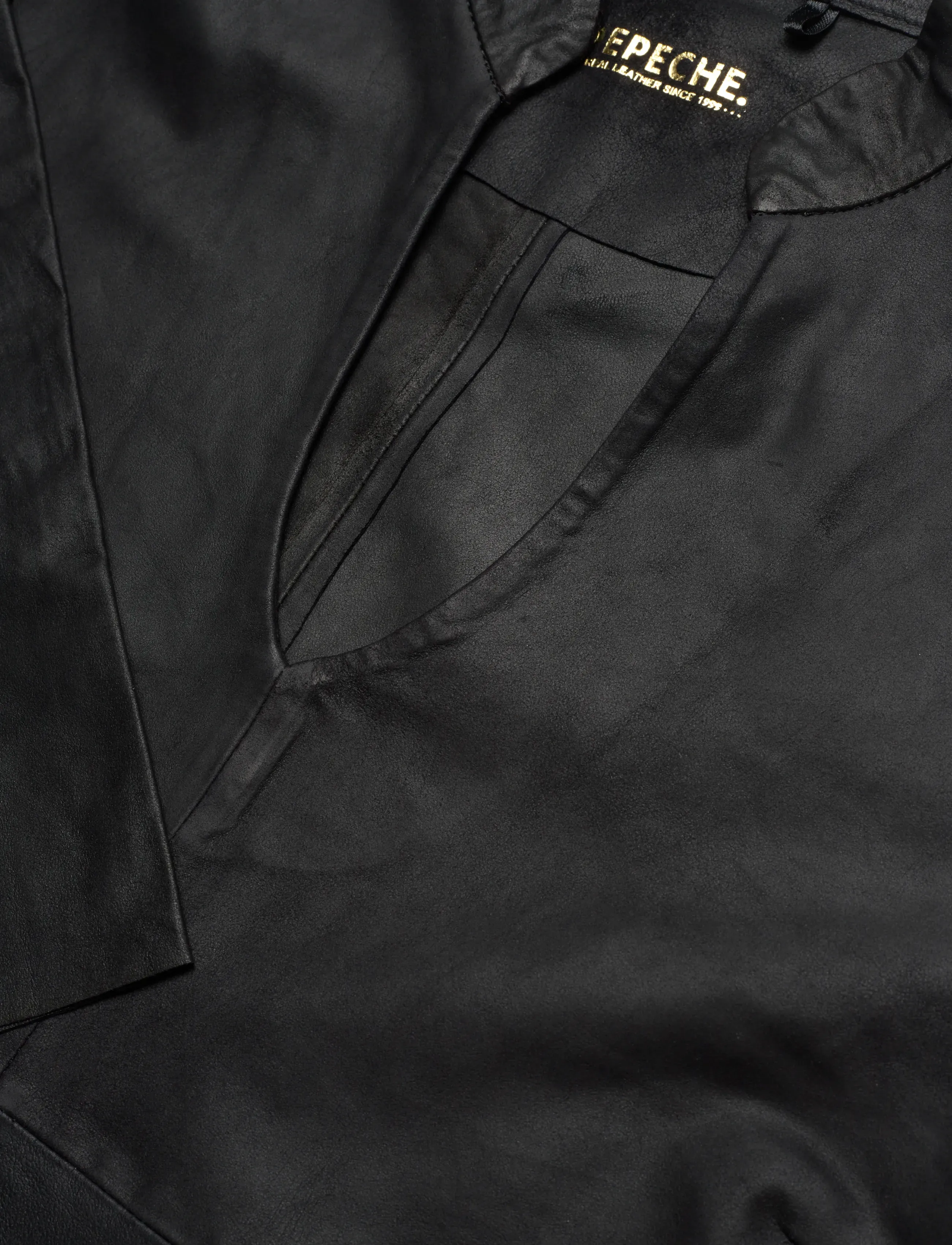 DEPECHE - KyleDEP Leather Top - langærmede toppe - 099 black (nero) - 2