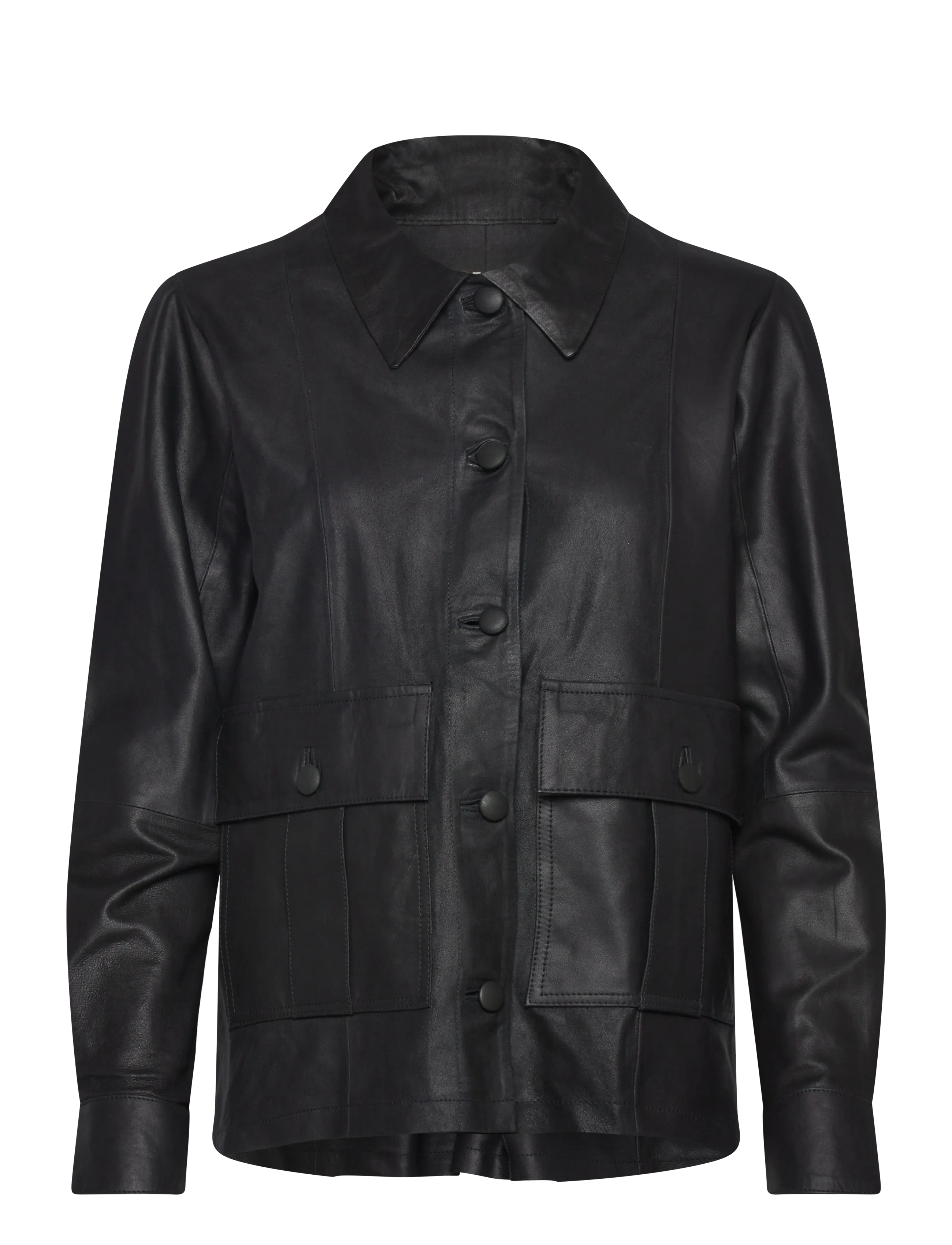 DEPECHE Lenoadep Leather Jacket, 40, Jackets, Schwarz - Leather, Frauen