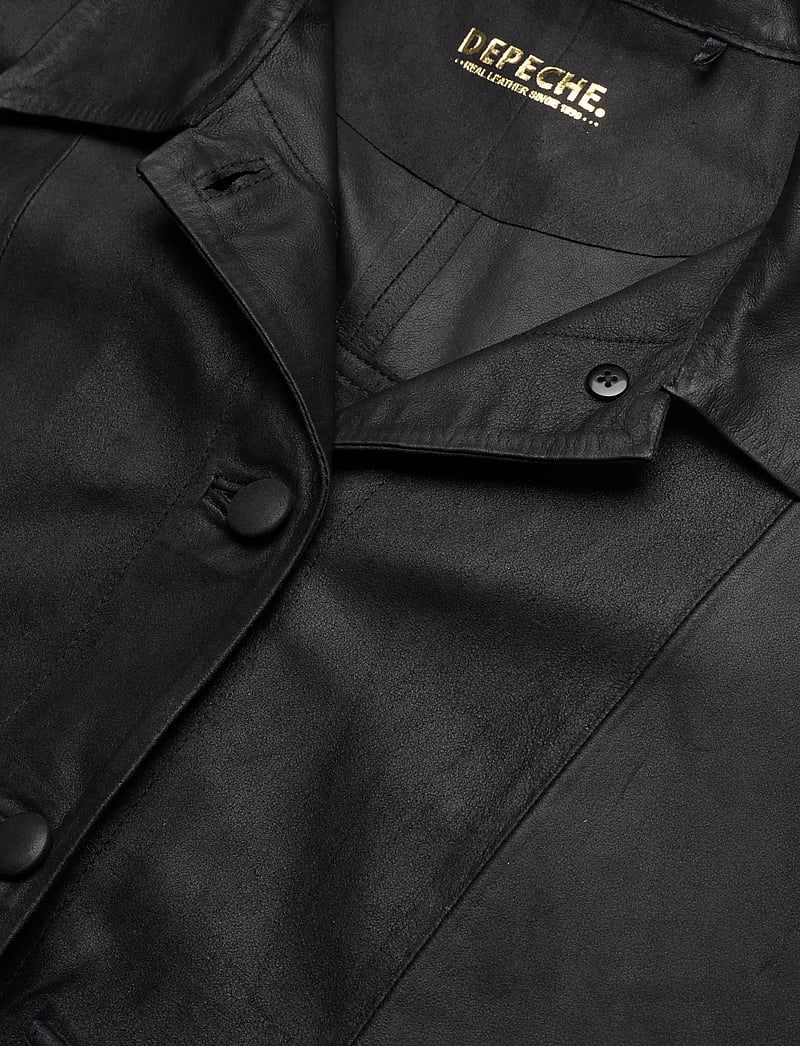 DEPECHE - LenoaDEP Leather Jacket - frühlingsjacken - 099 black (nero) - 2