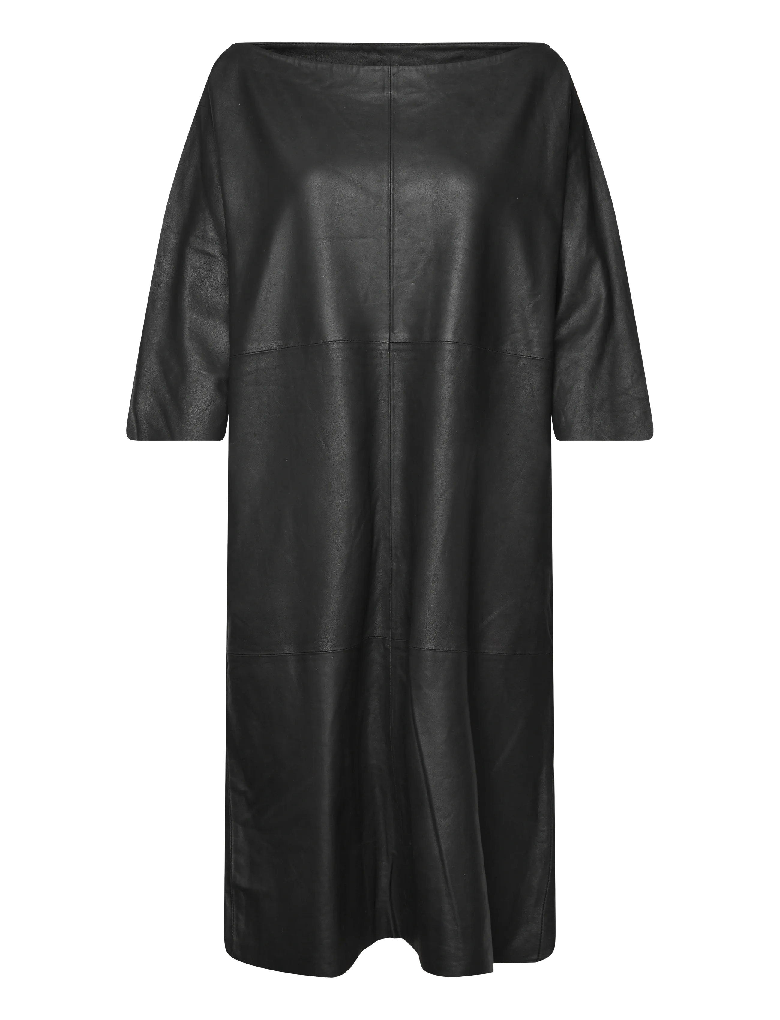 DEPECHE Oliviadep Leder Kleid Schwarz - 40 - Damen