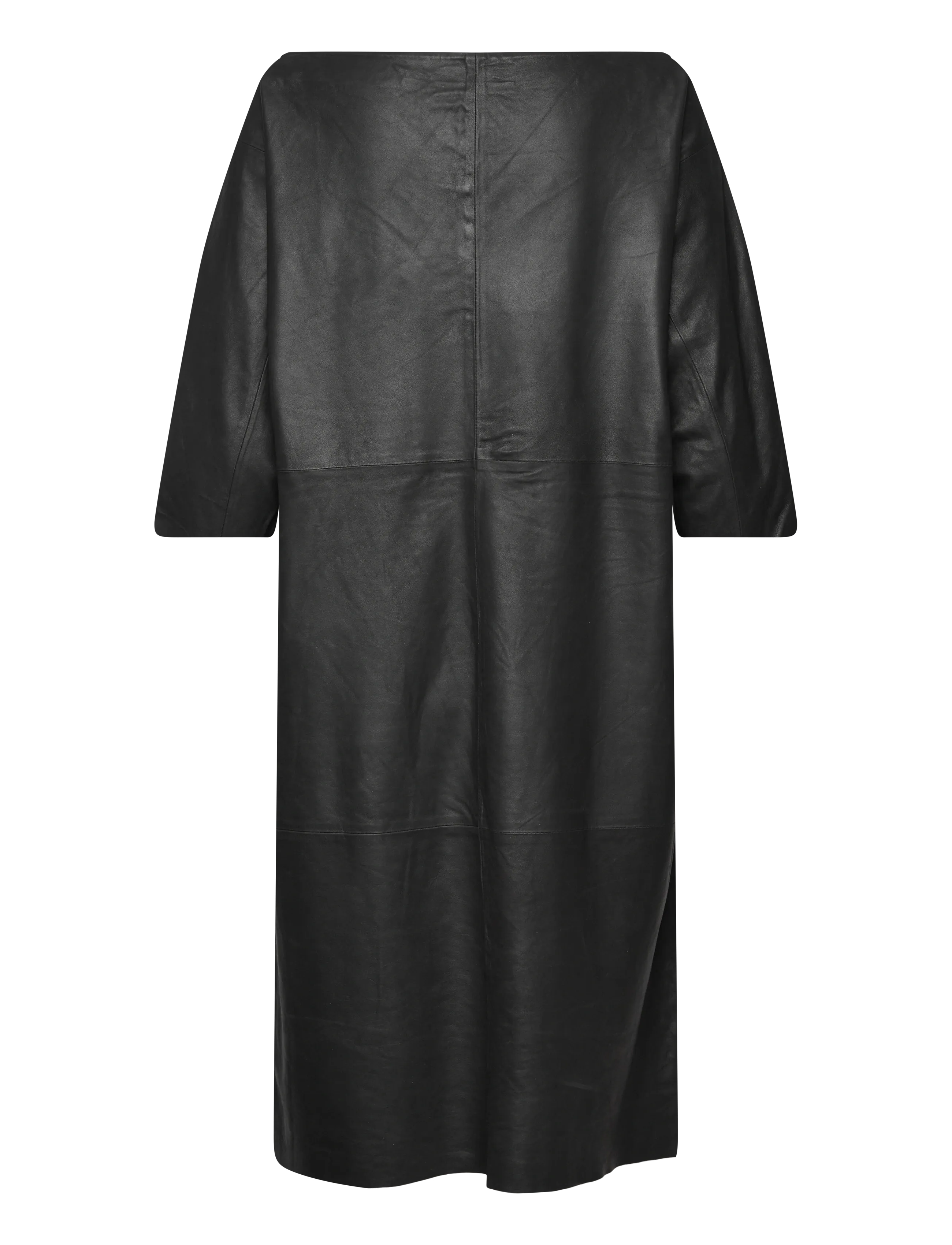 DEPECHE - OliviaDEP Leather Dress - midi kjoler - 099 black (nero) - 1