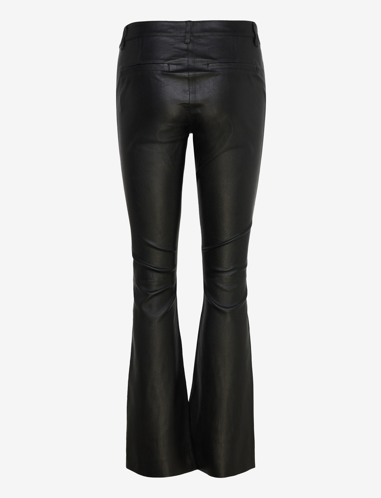 DEPECHE - AllisonDEP RW Flare Leather Pants - flare bukser - 099 black (nero) - 1