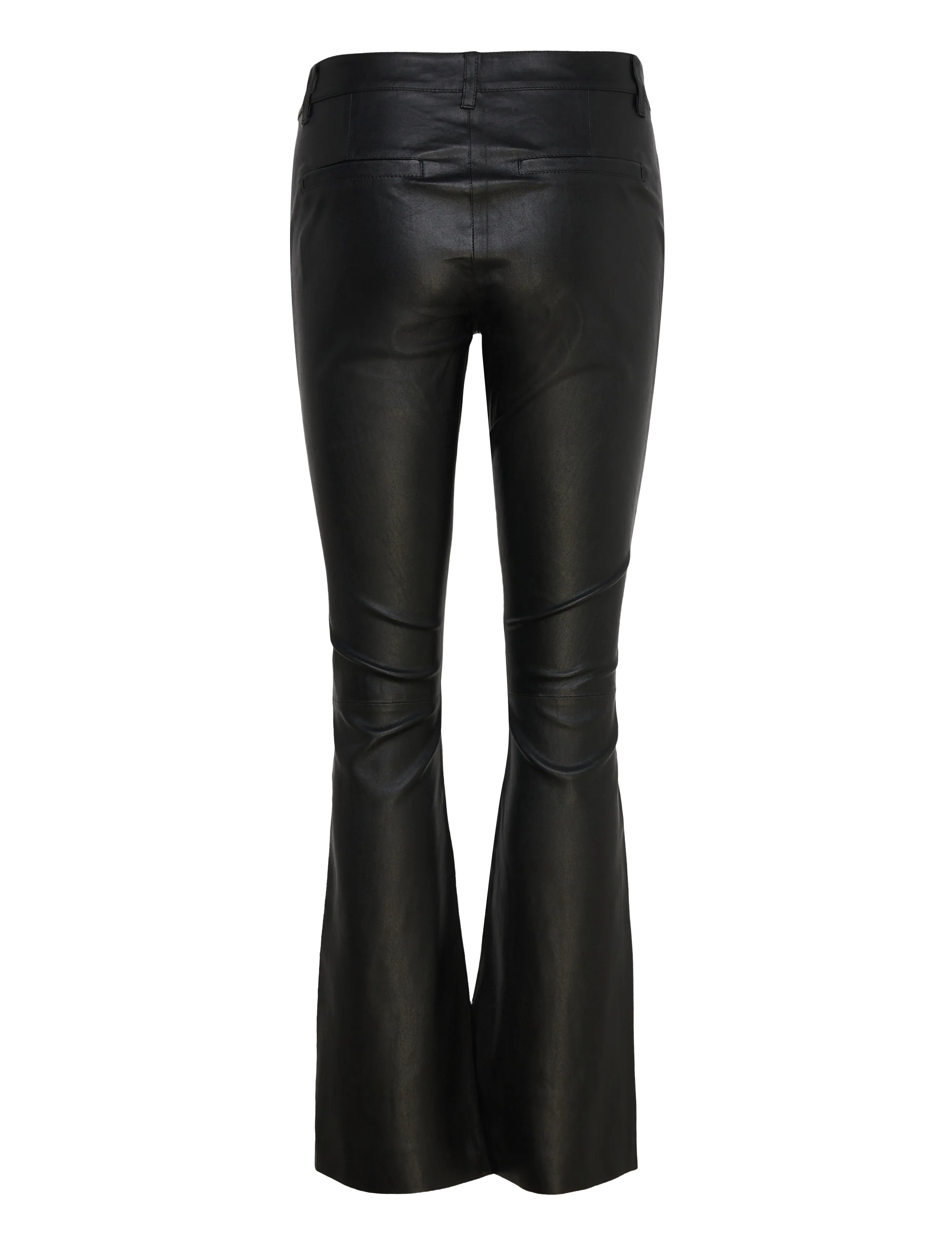 DEPECHE - AllisonDEP RW Flare Leather Pants - schlaghose - 099 black (nero) - 1
