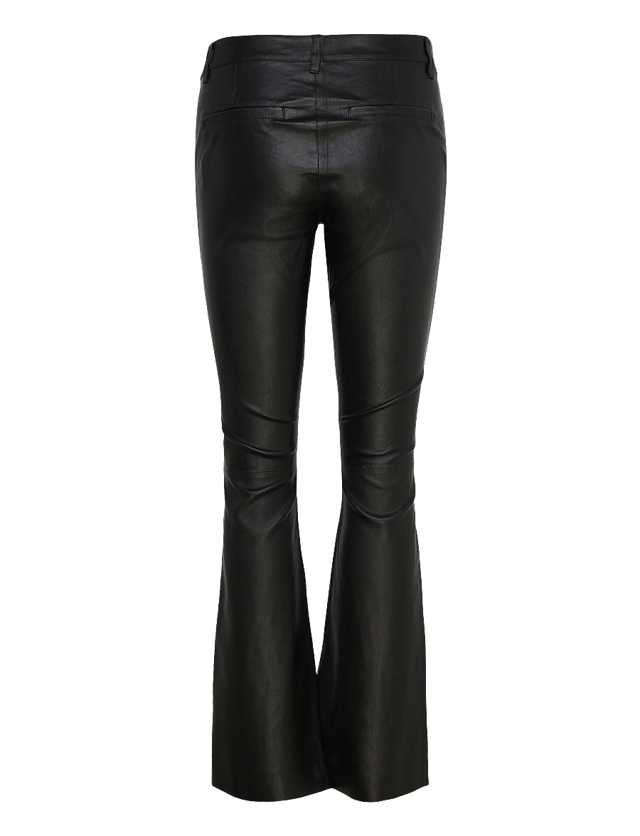 DEPECHE - AllisonDEP RW Flare Leather Pants - schlaghose - 099 black (nero) - 1