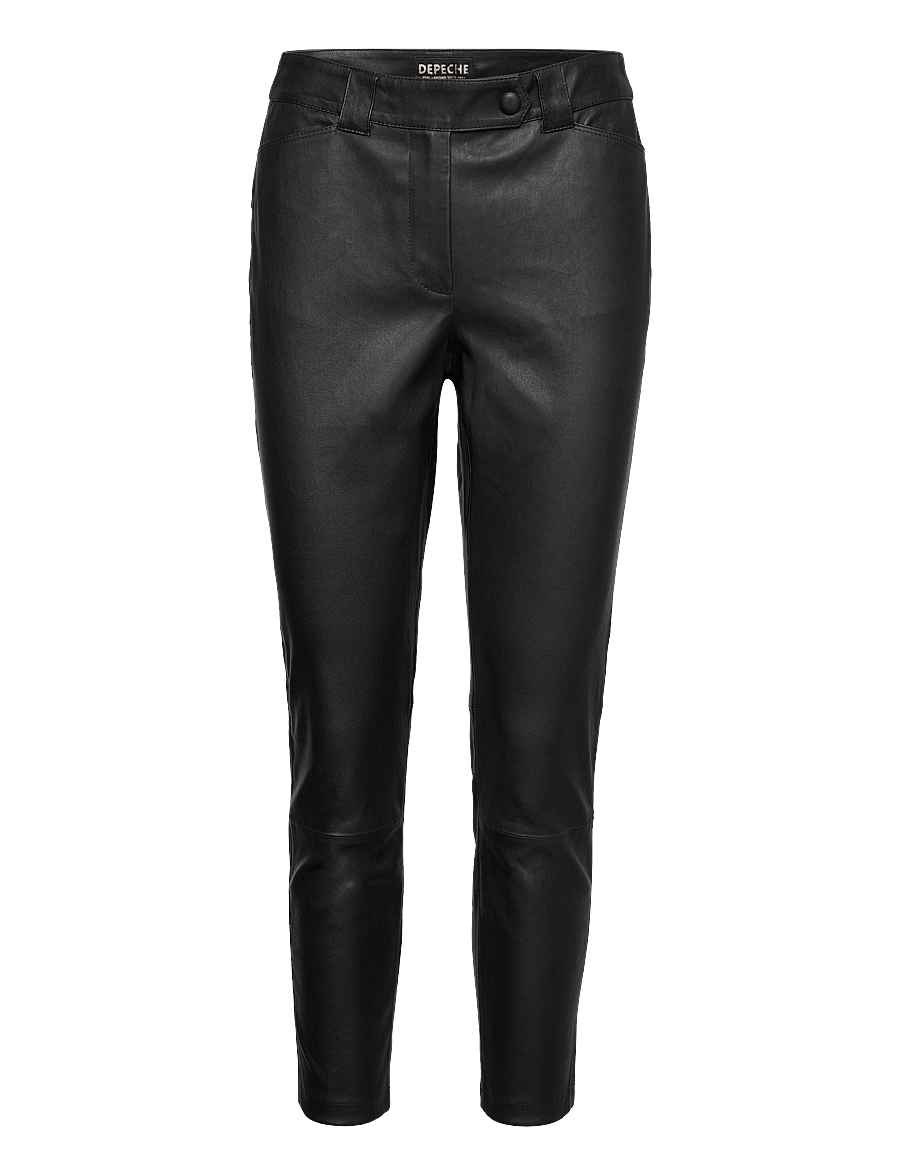 DEPECHE - Chino pant 7/8 pant - skinnbyxor - black - 0