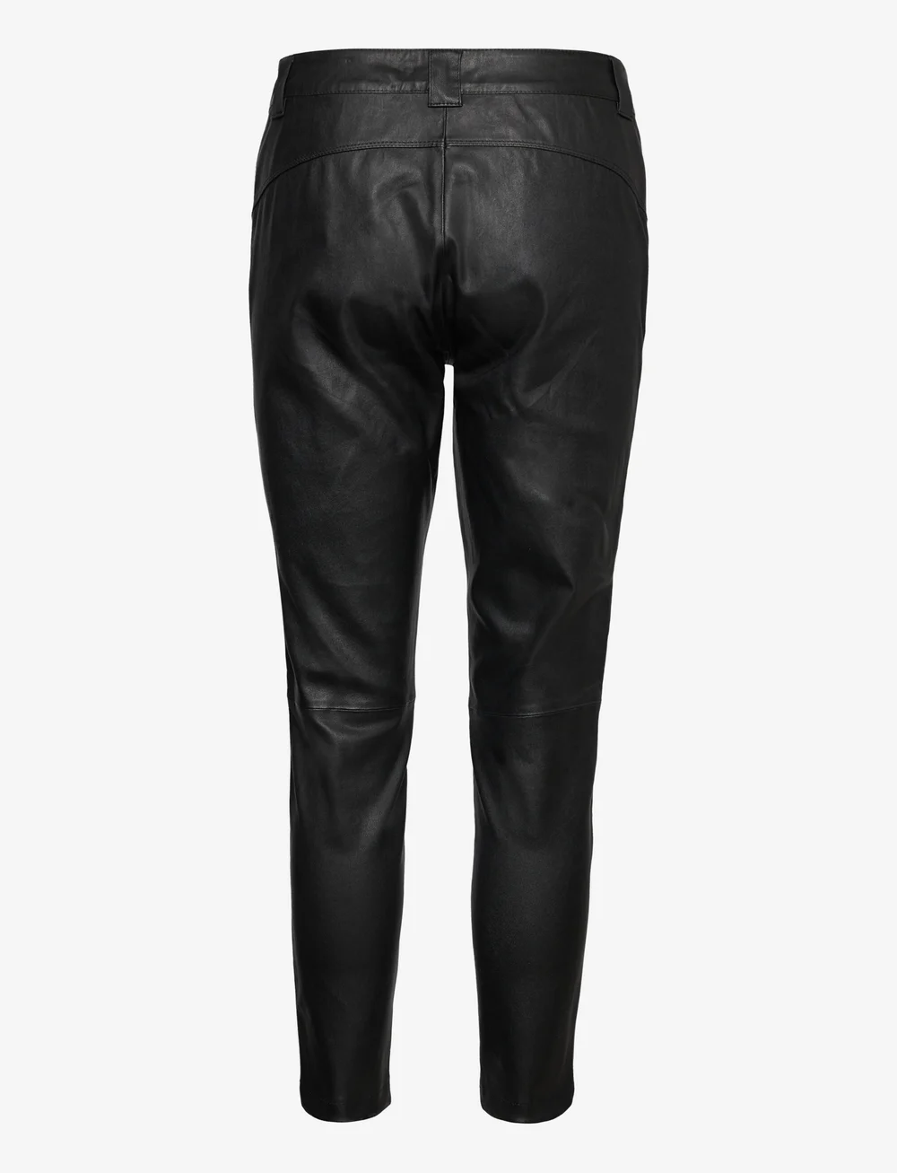 DEPECHE - Chino pant 7/8 pant - leather trousers - black - 1